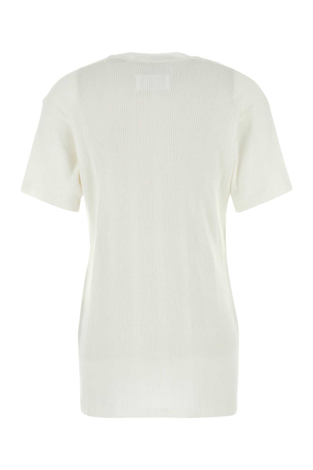 Maison Margiela T-shirt in misto cotone bianco, view 2