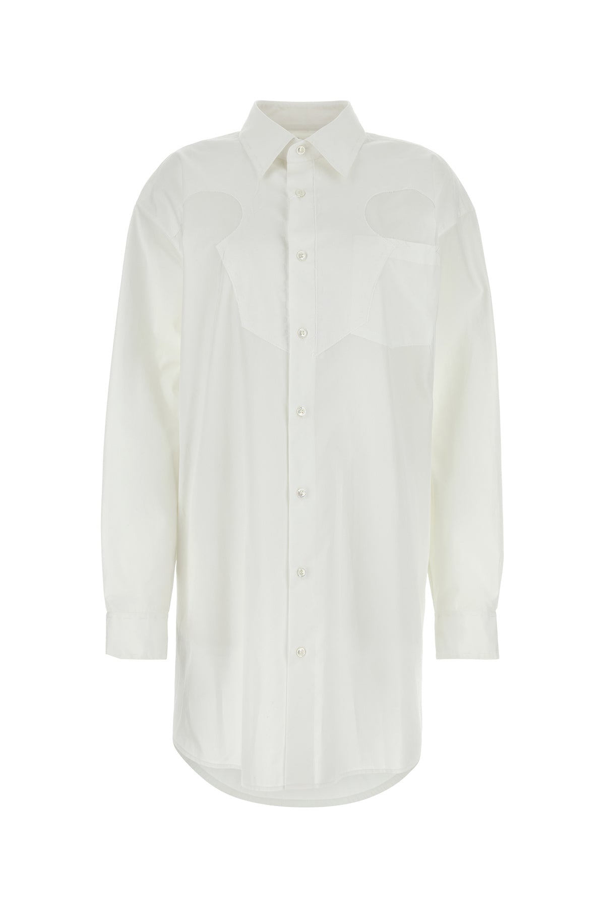Maison Margiela Mini abito chemisier in popeline bianco