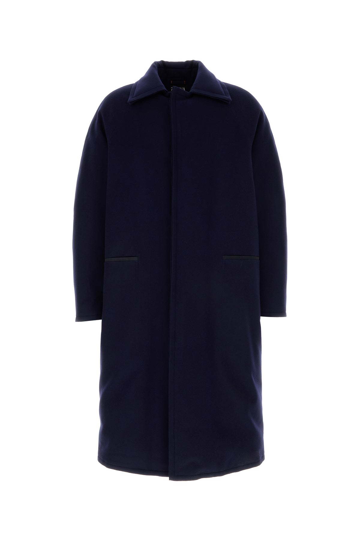ZEGNA Cappotto in lana blu navy