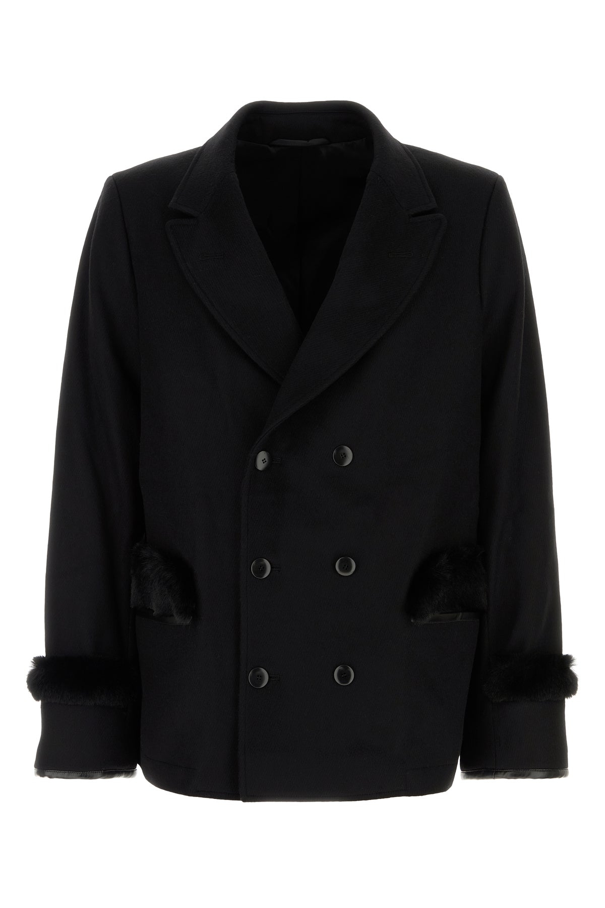 RANDOM IDENTITIES Cappotto in misto lana nera