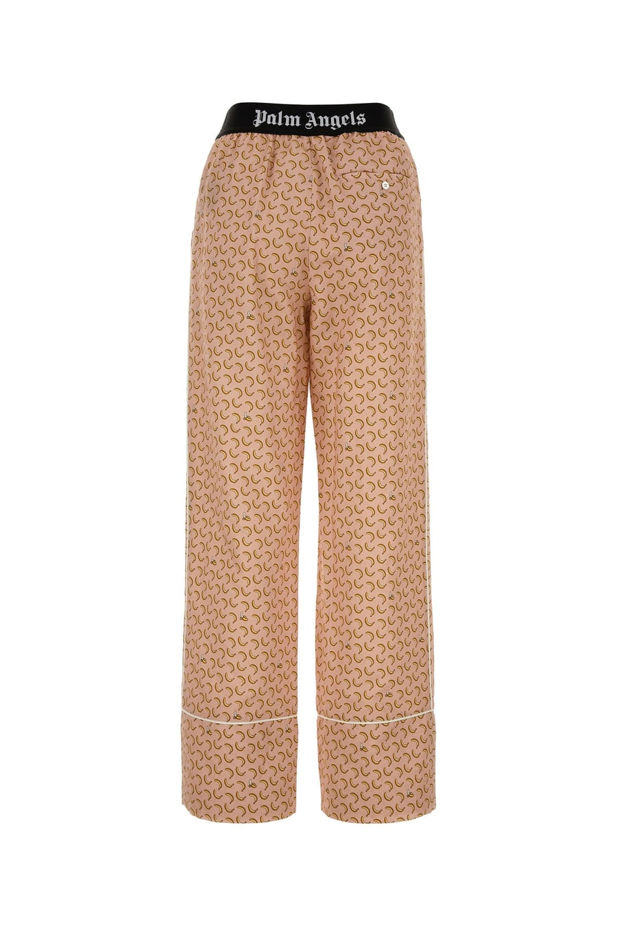 Palm Angels Pantalone dalla gamba ampia in misto lino stampato, view 2