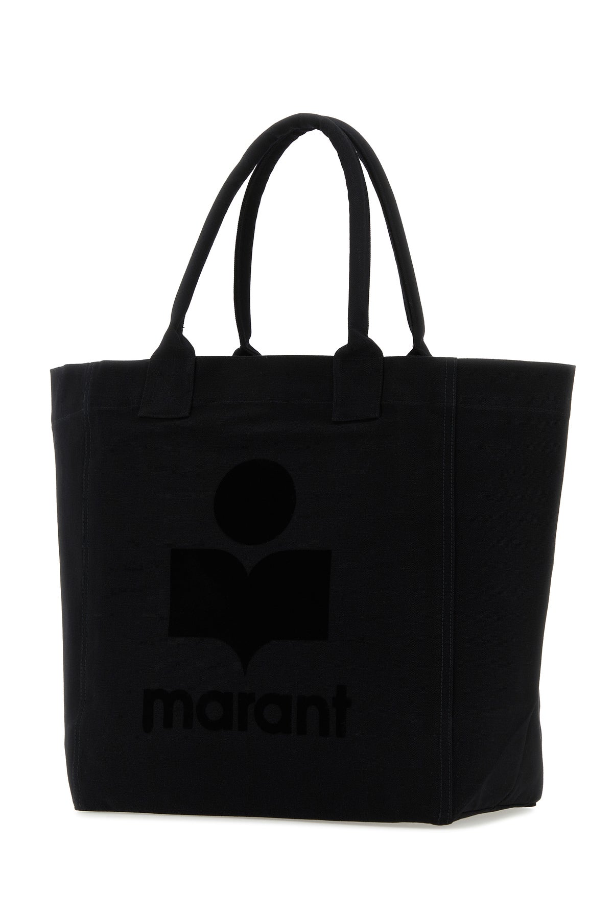 Isabel Marant Borsa shopping Yenky in cotone nero, view 2