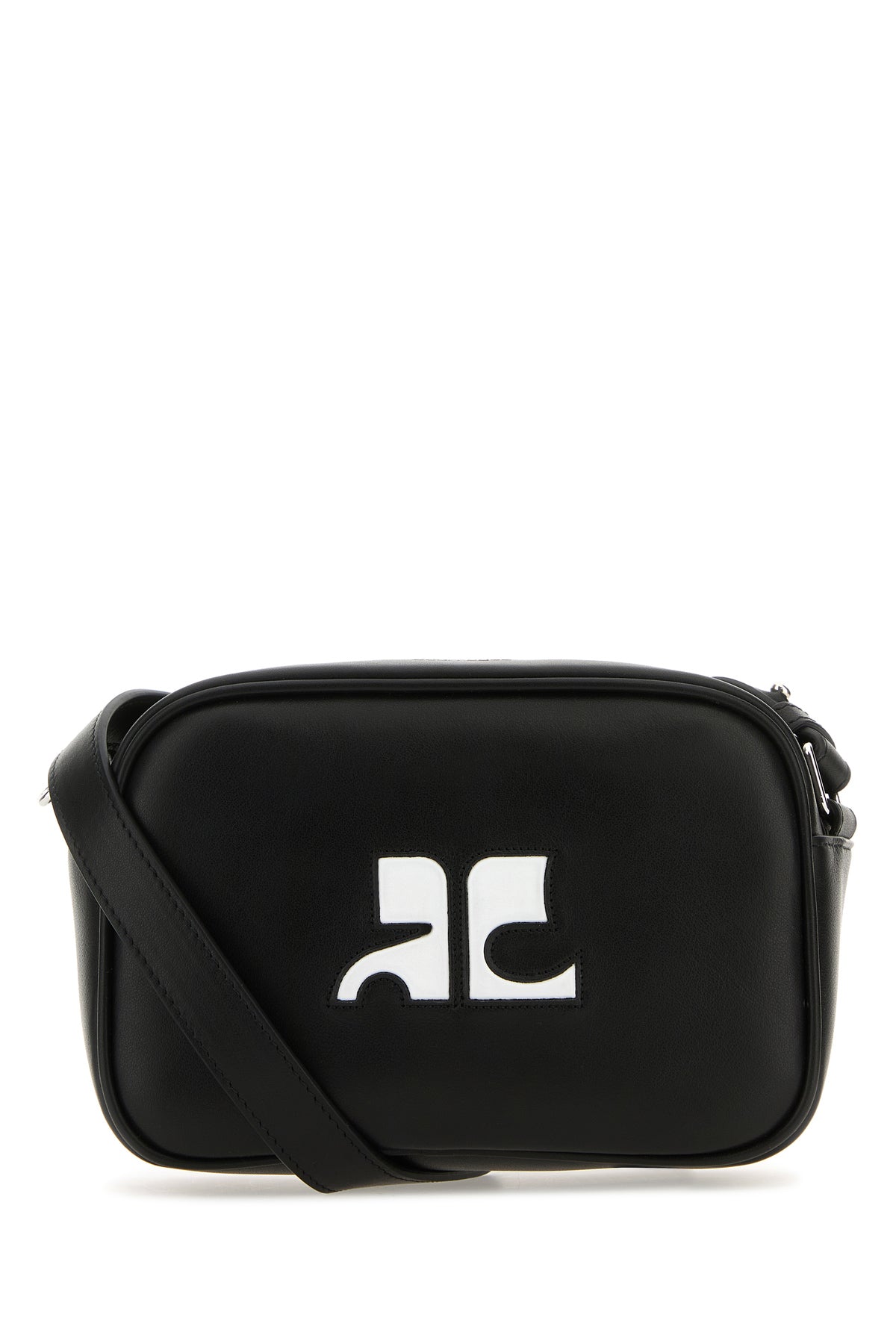 COURREGES Borsa a spalla Réédition in pelle nera