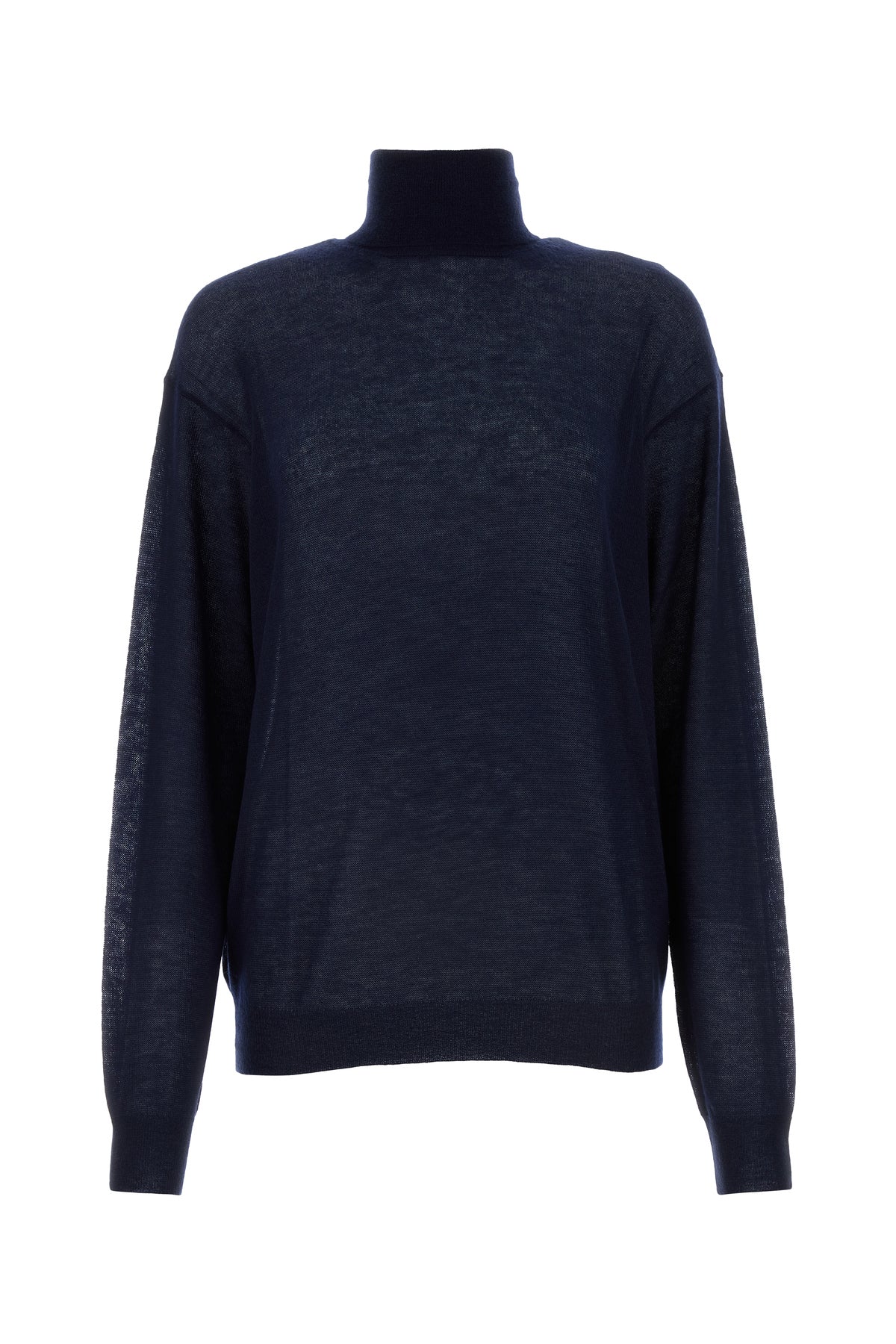 Prada Maglione semitrasparente in cashmere blu navy
