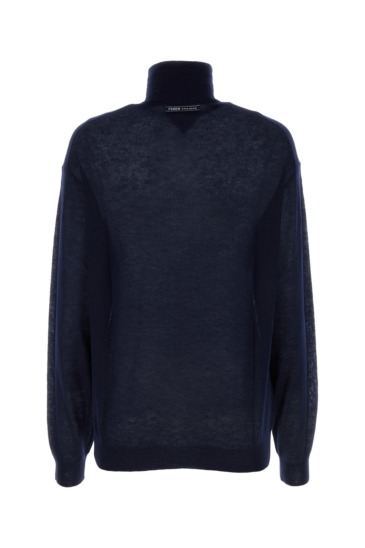 Prada Maglione semitrasparente in cashmere blu navy, view 2