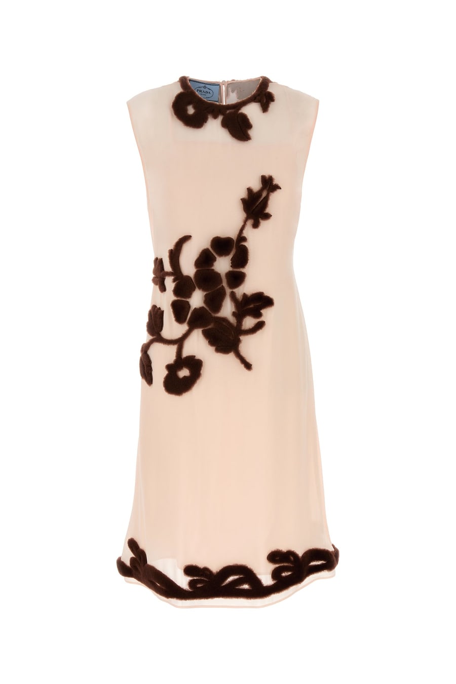 Prada Abito in georgette rosa chiaro
