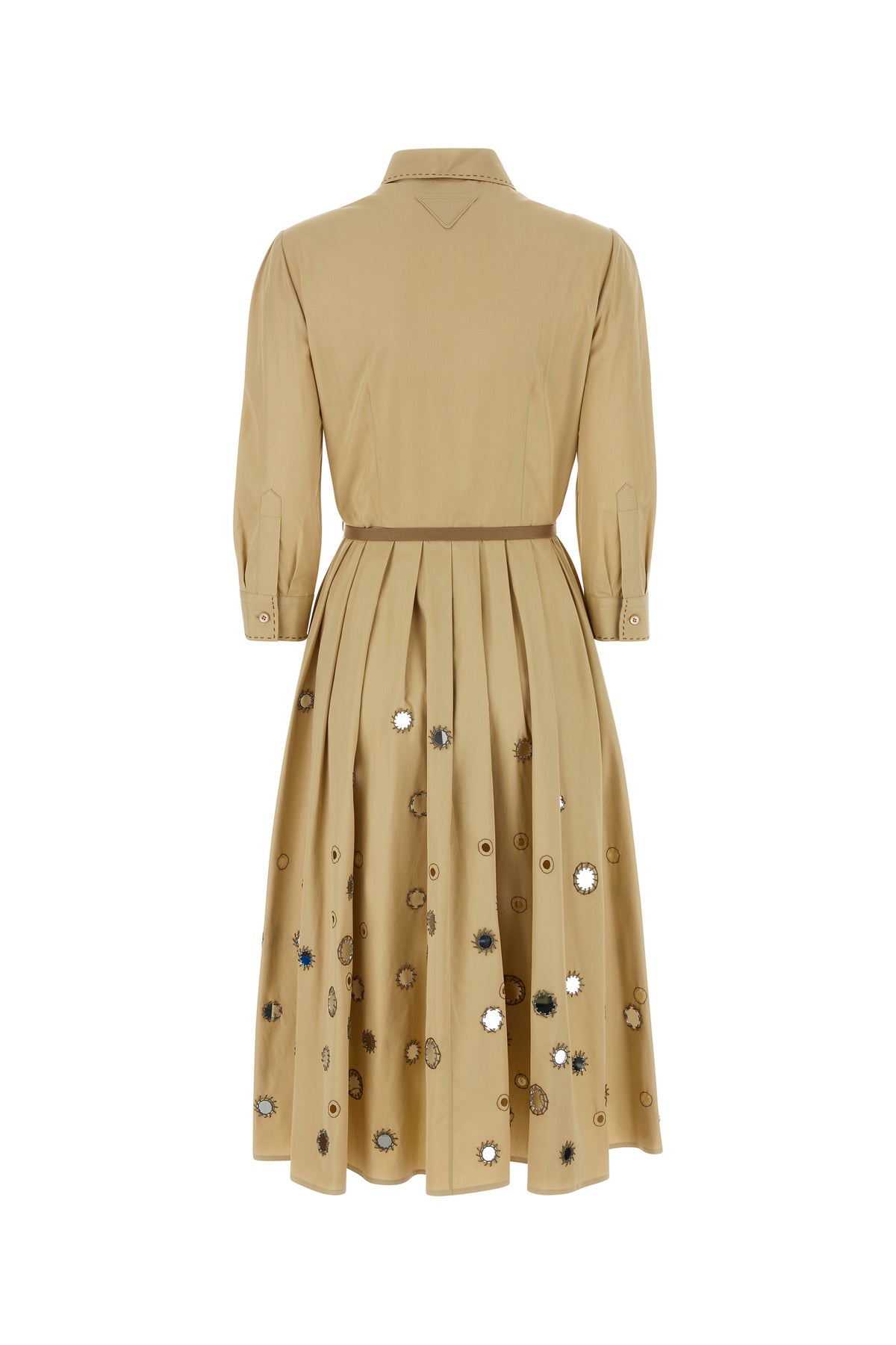 Prada Abito chemisier in cotone beige, view 2