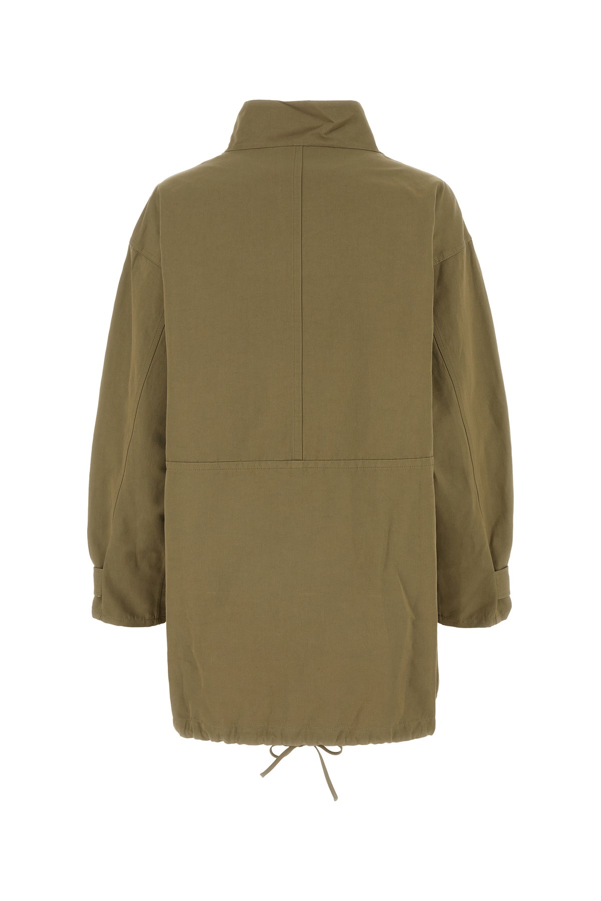 Prada Abito in misto cotone verde miitare, view 2
