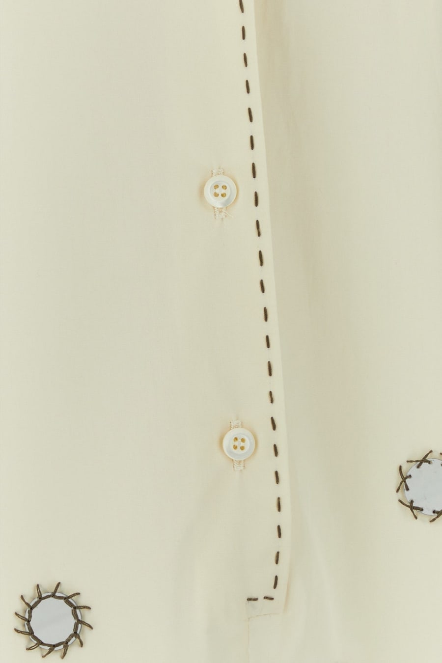Prada Abito chemisier in cotone sabbia, view 5