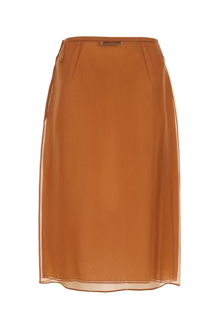 Prada Gonna semitrasparente in organza rame, view 2