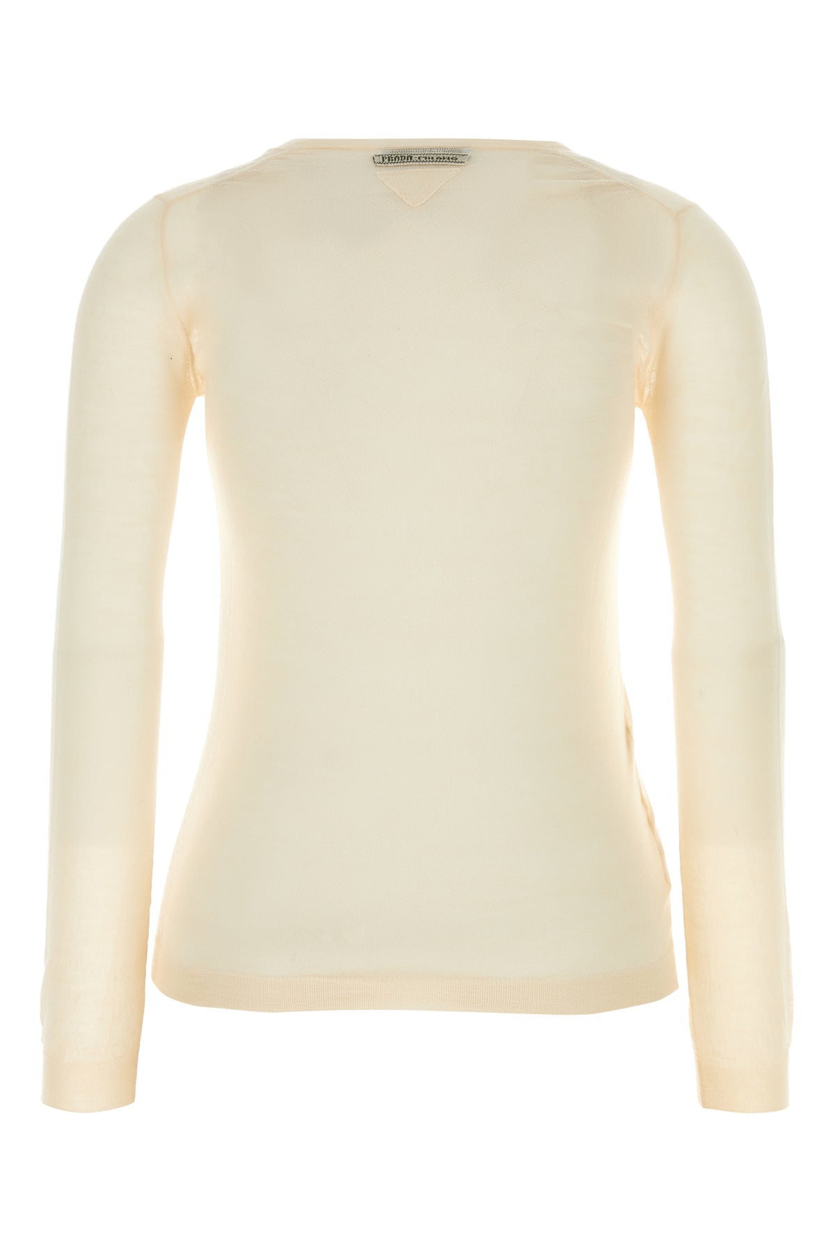 Prada Maglione in misto cashmere rosa carne, view 2