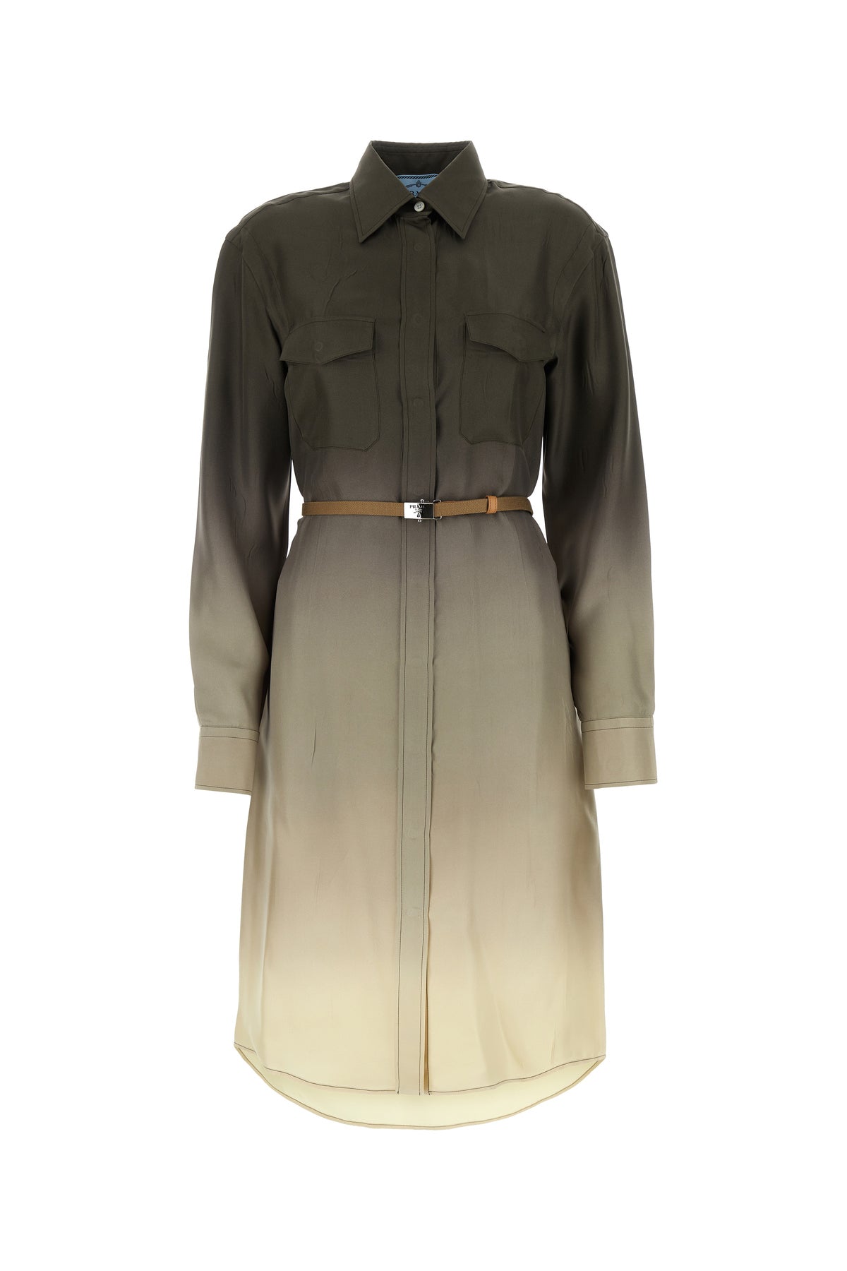 Prada Abito chemisier in twill multicolor