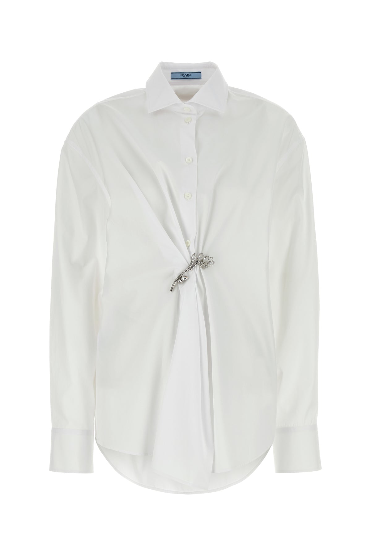 Prada Camicia in popeline bianco