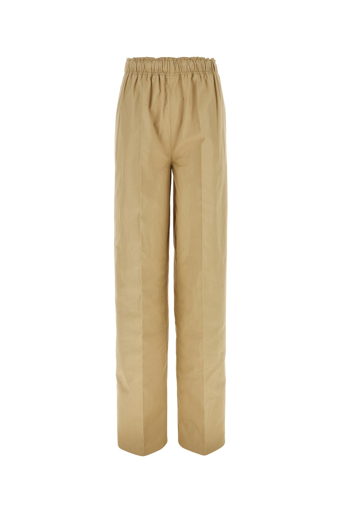 Prada Pantalone dalla gamba ampia in cotone beige