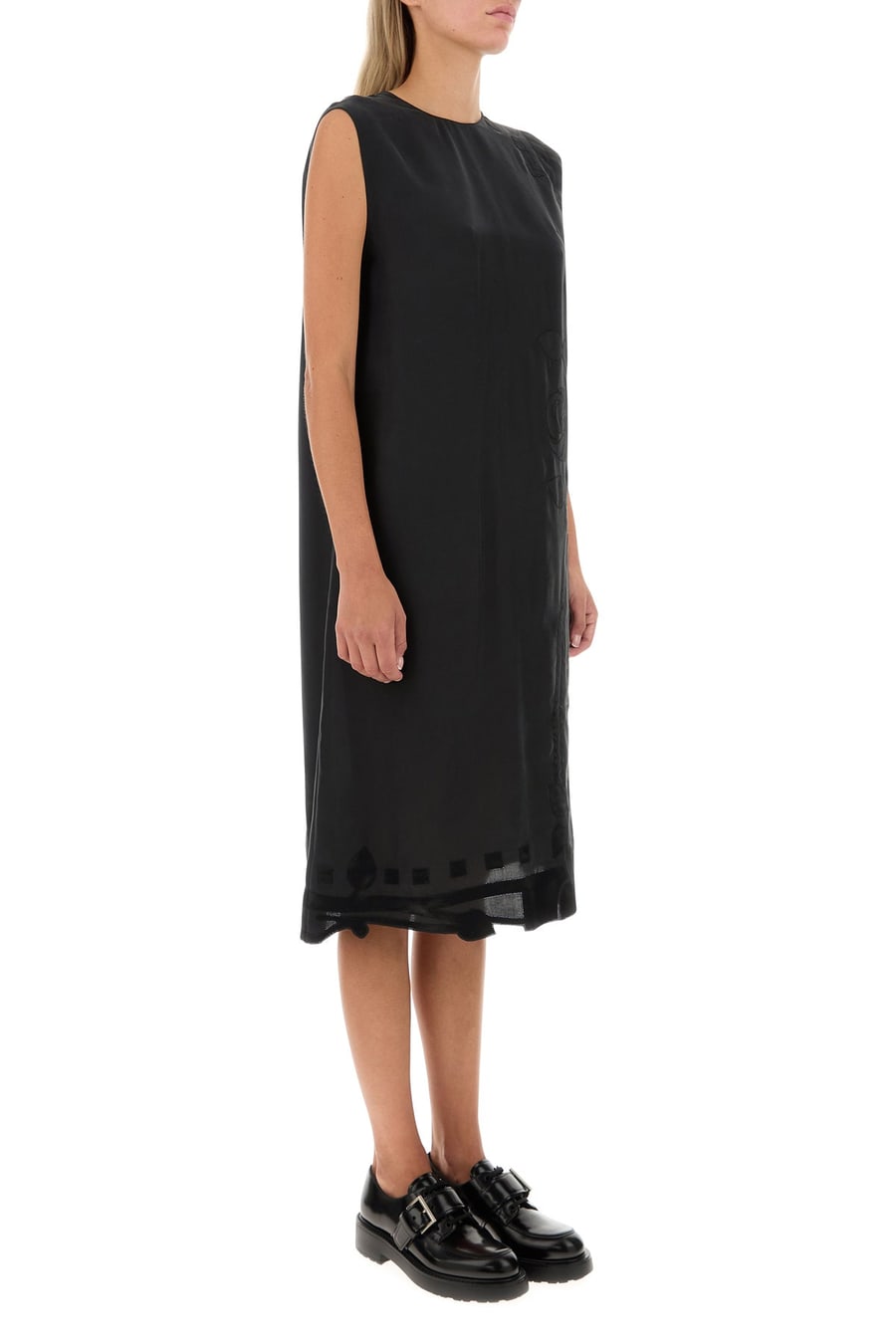 Prada Abito in seta nero, view 3
