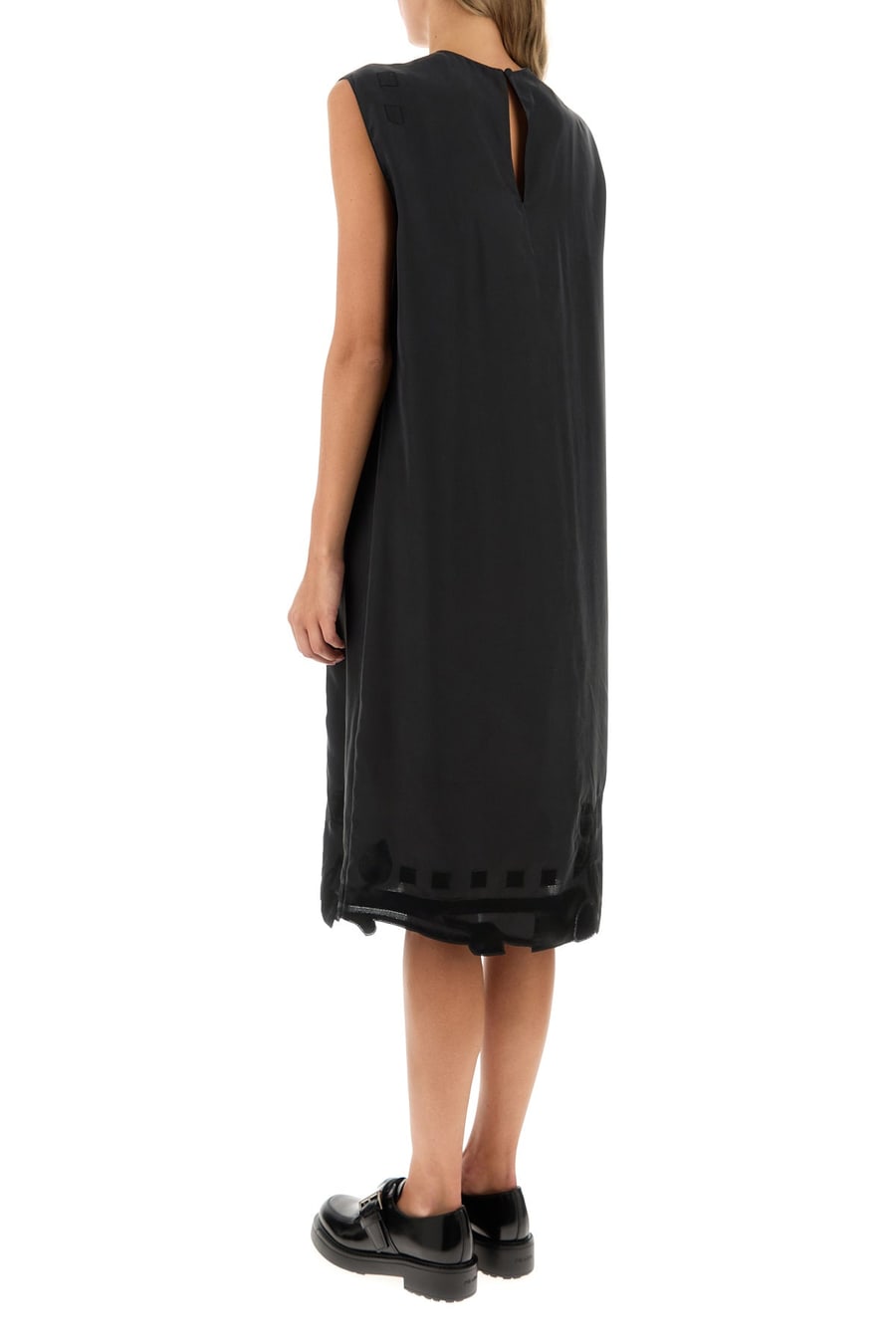 Prada Abito in seta nero, view 4