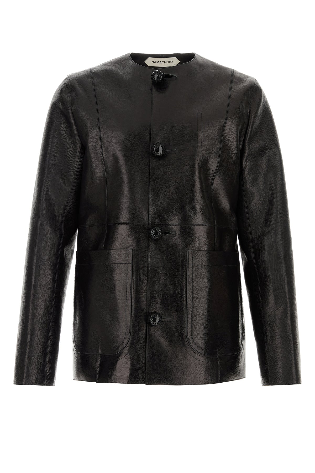 NAMACHEKO Giacca in pelle nera