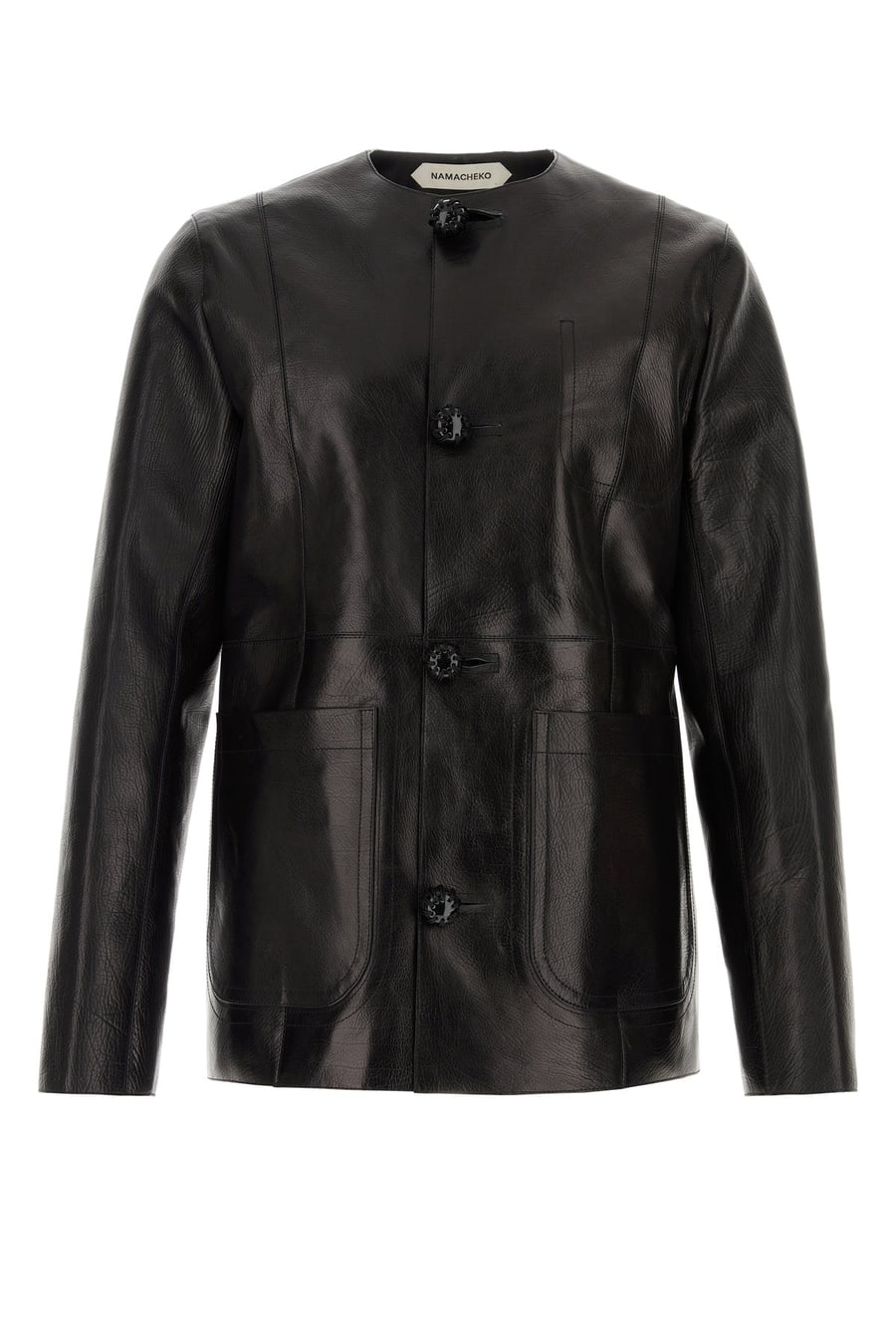 NAMACHEKO Giacca in pelle nera