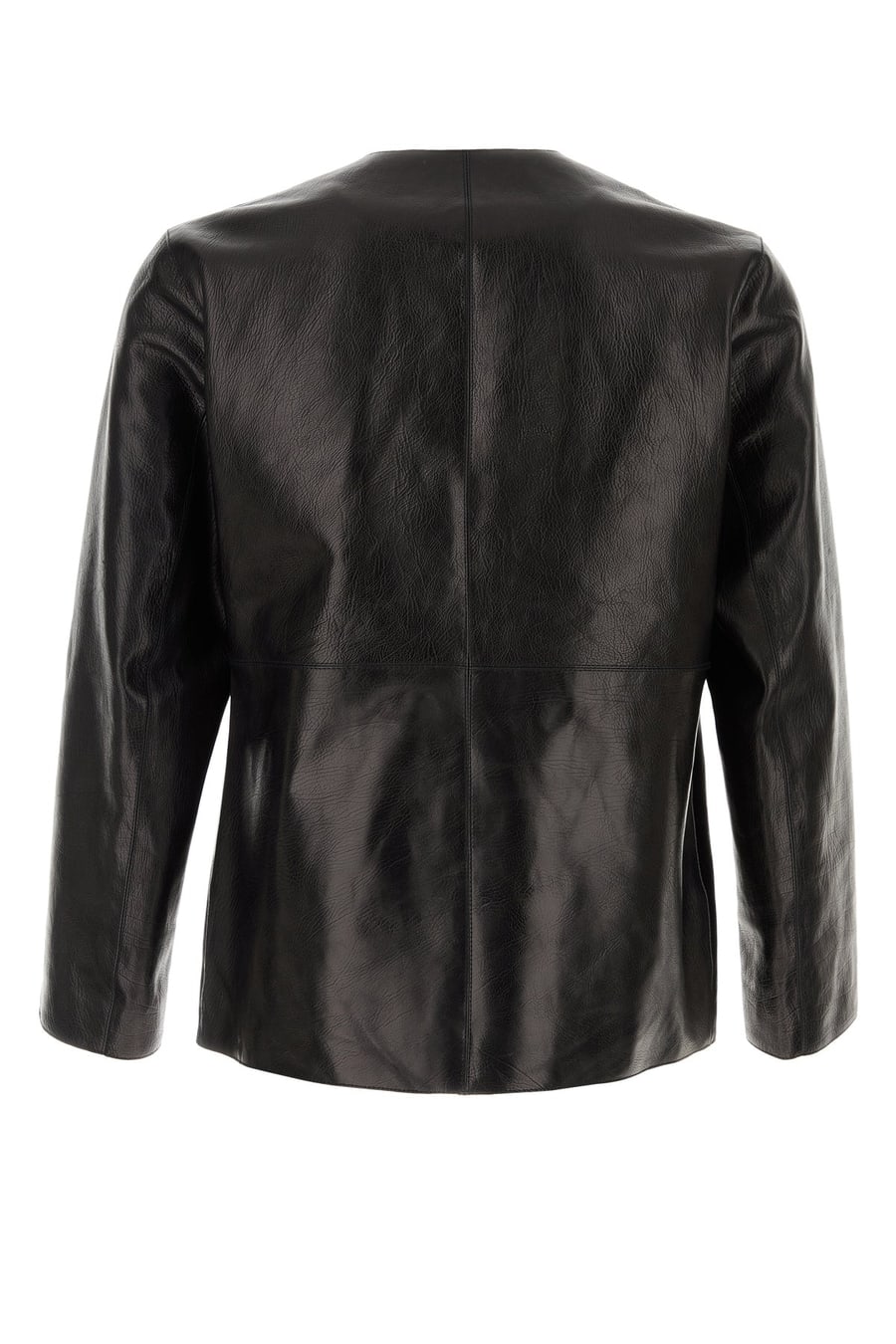 NAMACHEKO Giacca in pelle nera, view 2