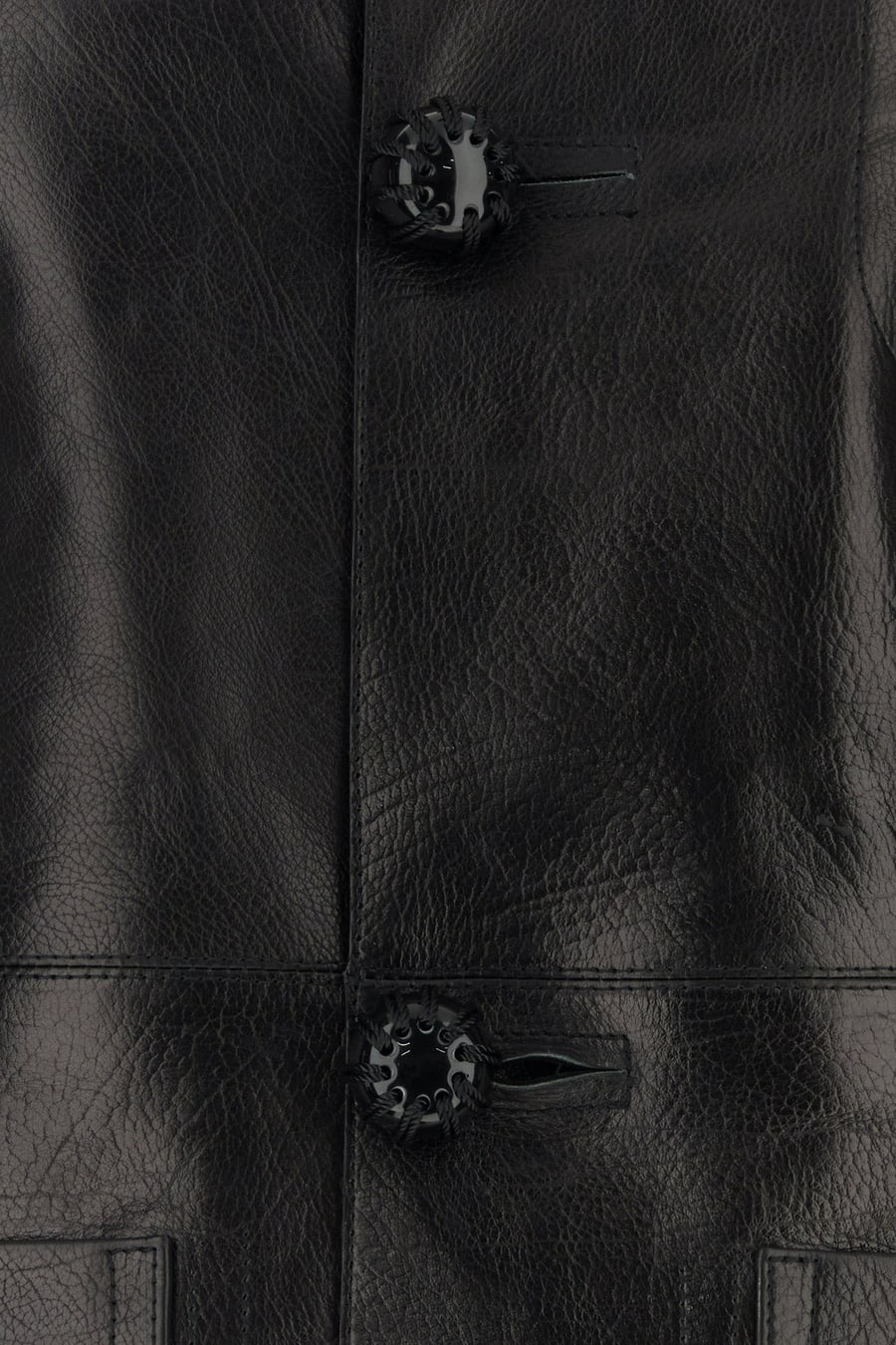 NAMACHEKO Giacca in pelle nera, view 3