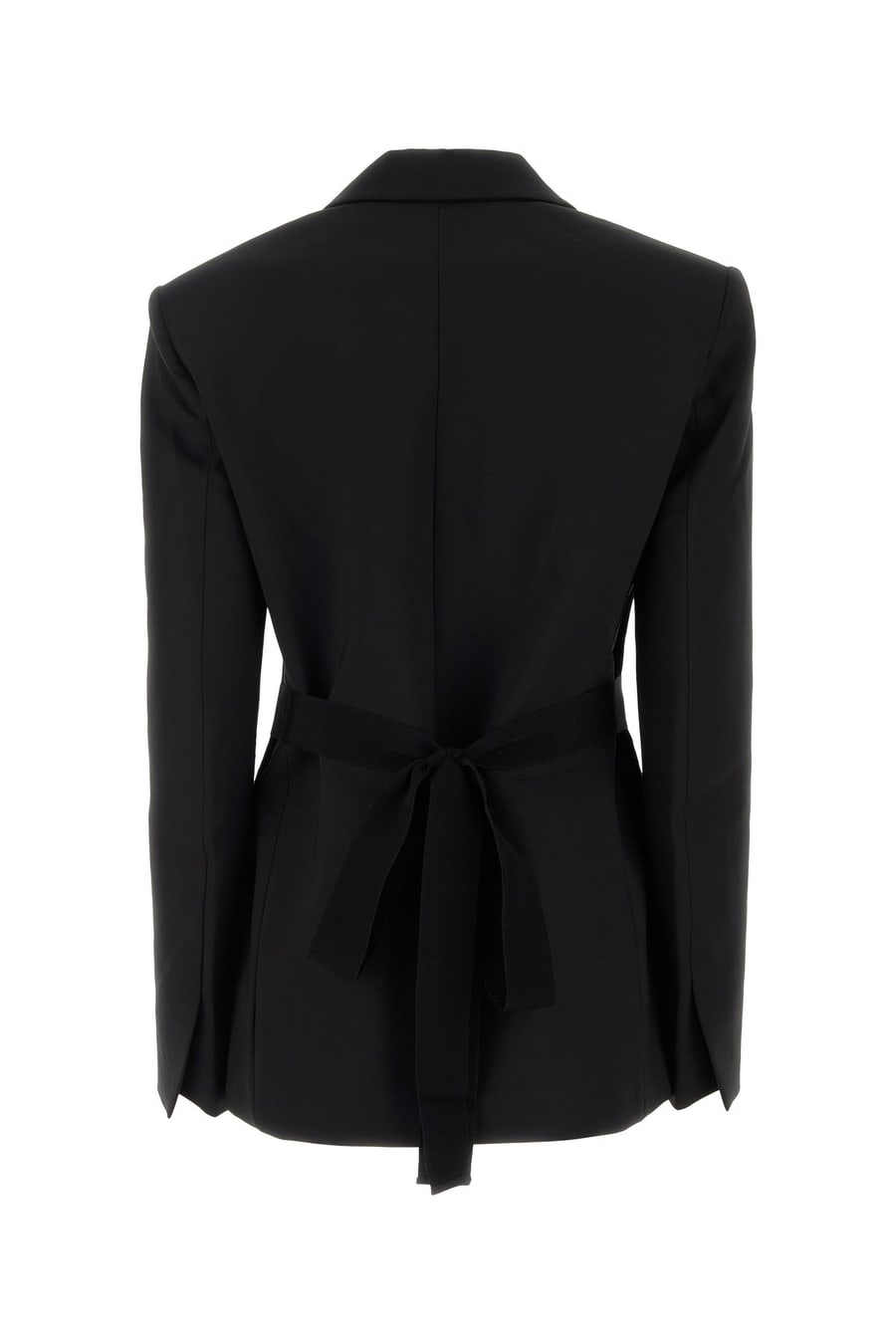 NENSI DOJAKA Giacca in lana stretch nera, view 2
