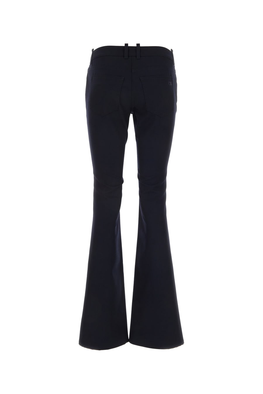 Off-White Pantalone in lana blu notte, view 2
