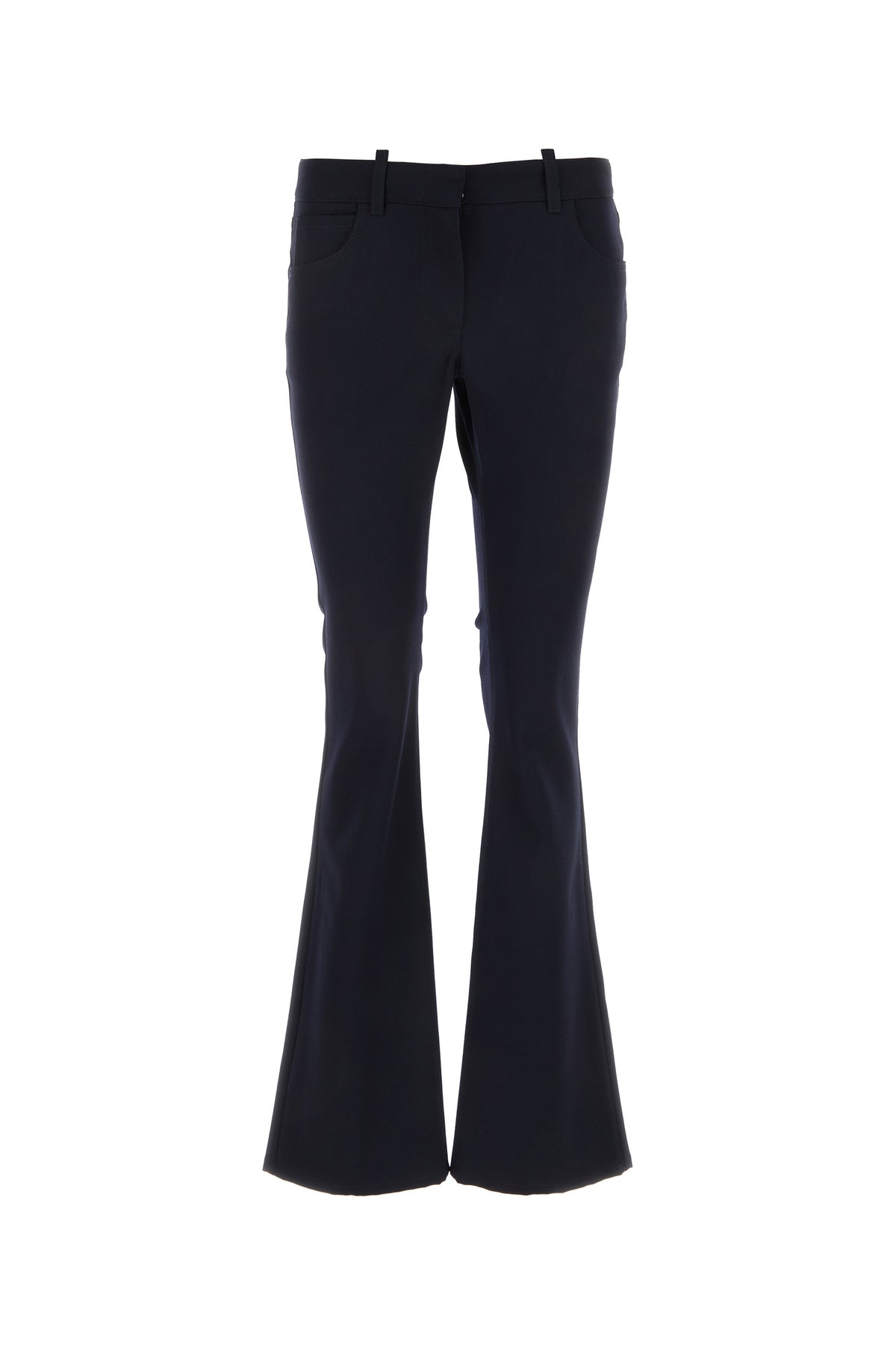 Off-White Pantalone in lana blu notte