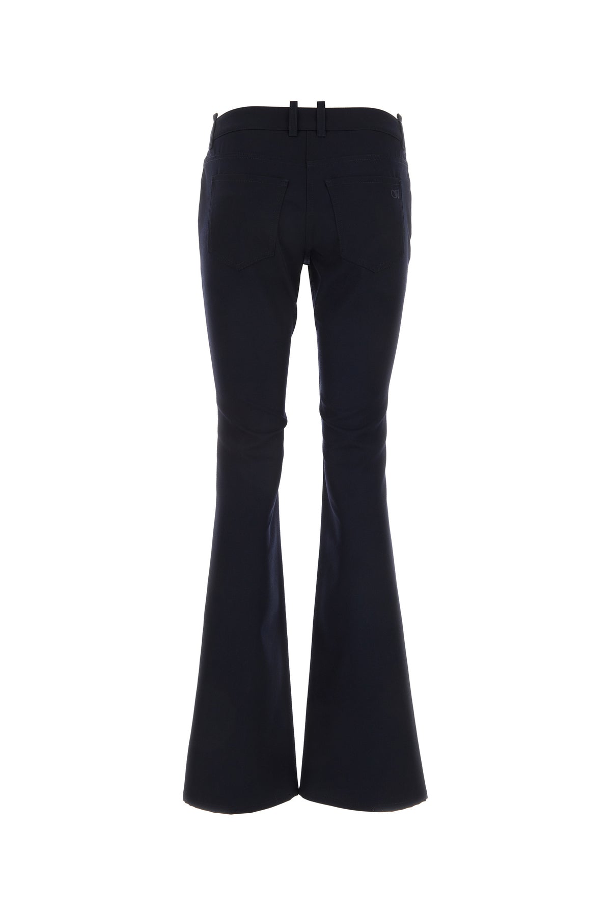 Off-White Pantalone in lana blu notte, view 2