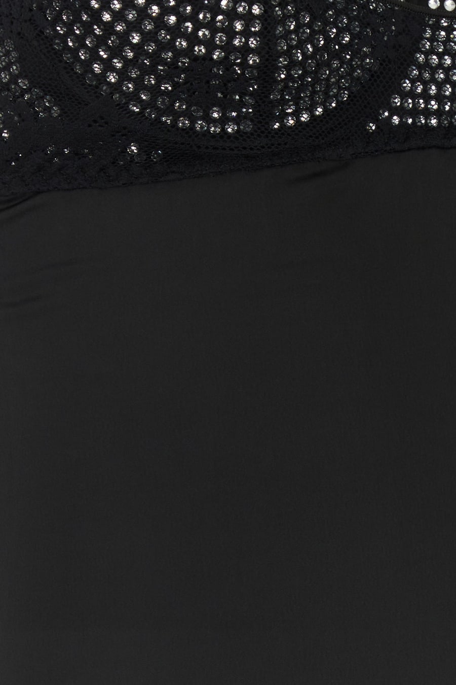 OSEREE Abito in raso stretch nero, view 3