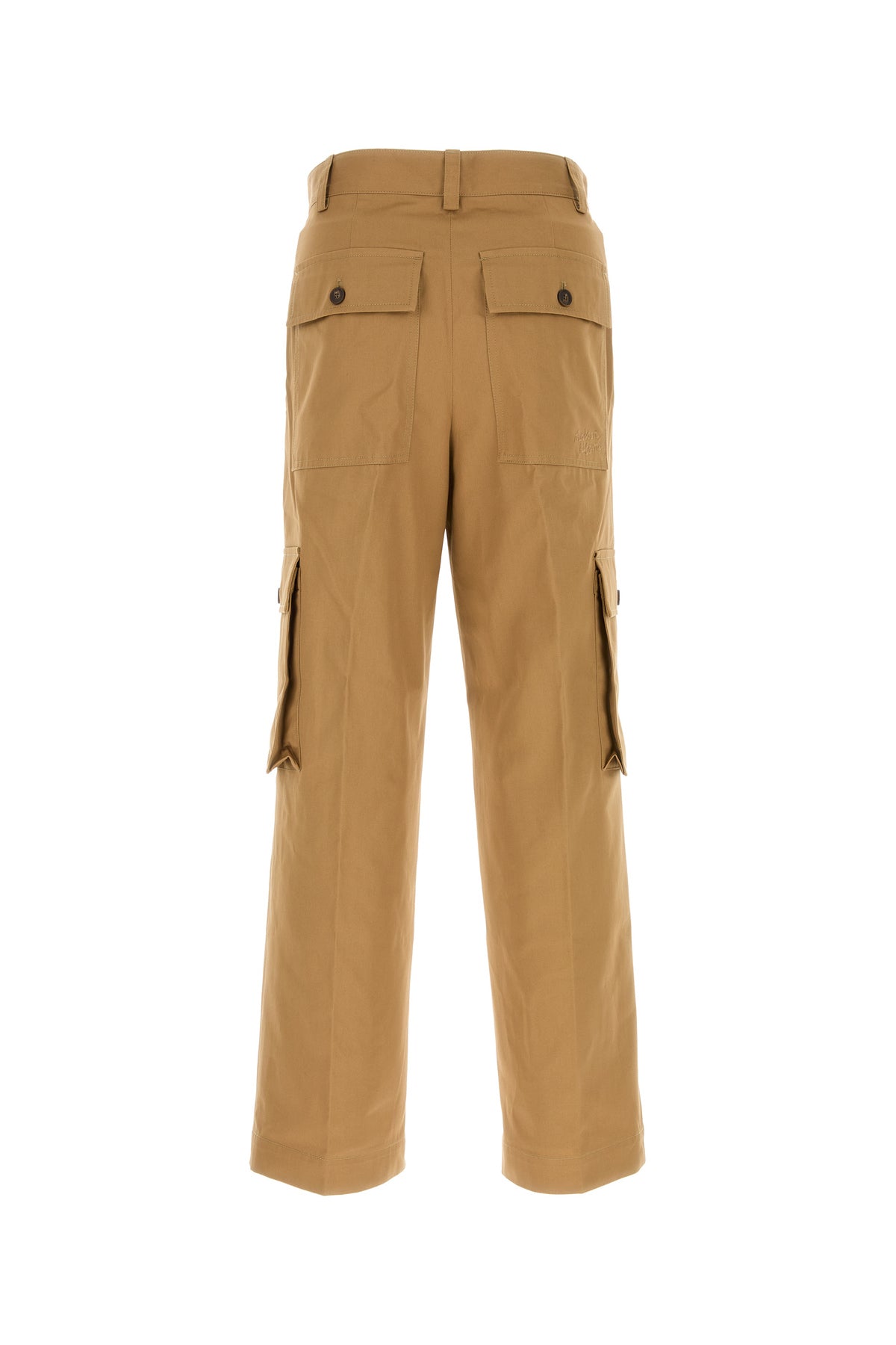 MAISON KITSUNE Pantalone cargo in cotone cammello, view 2