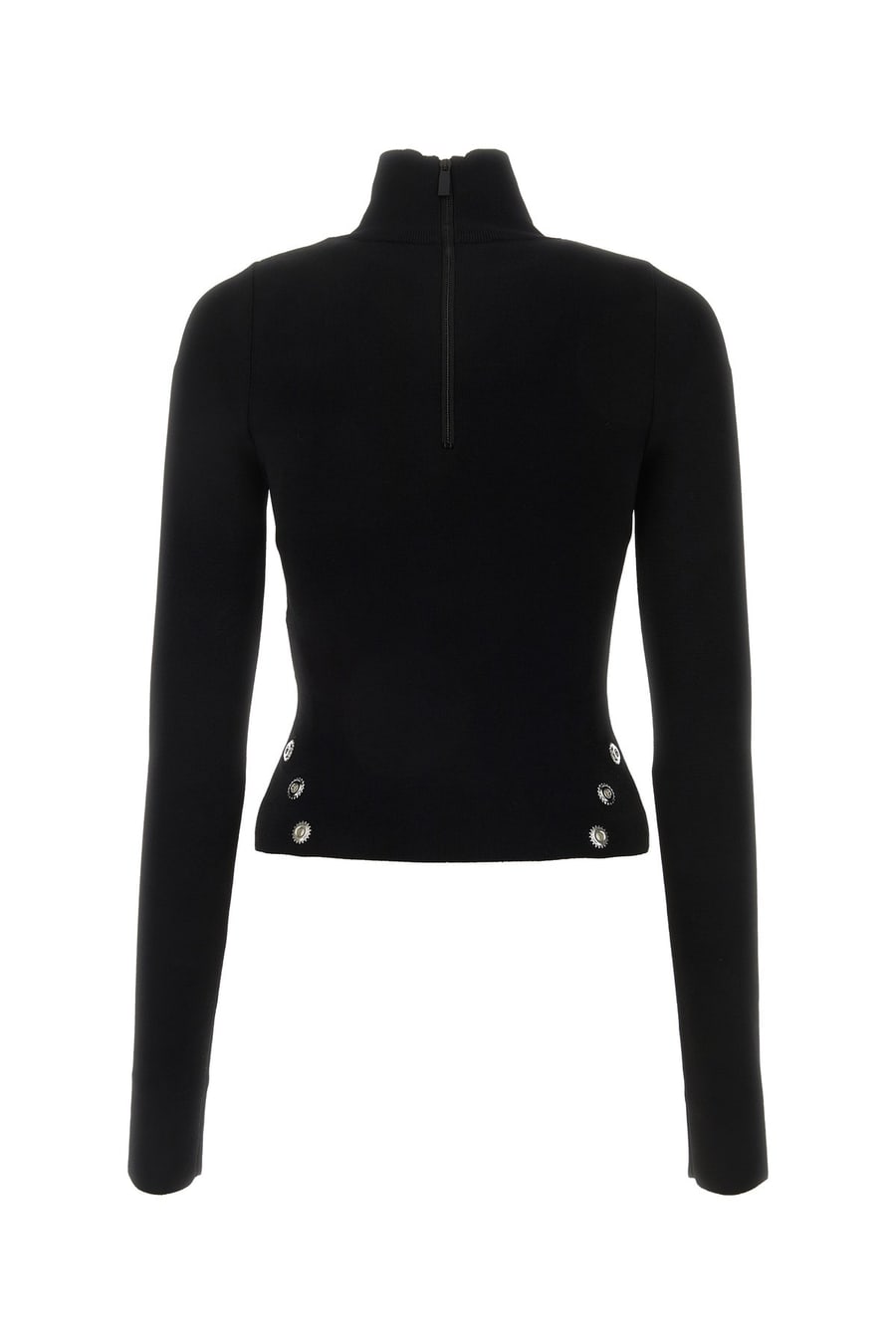 Off-White Top in misto viscosa nera, view 2