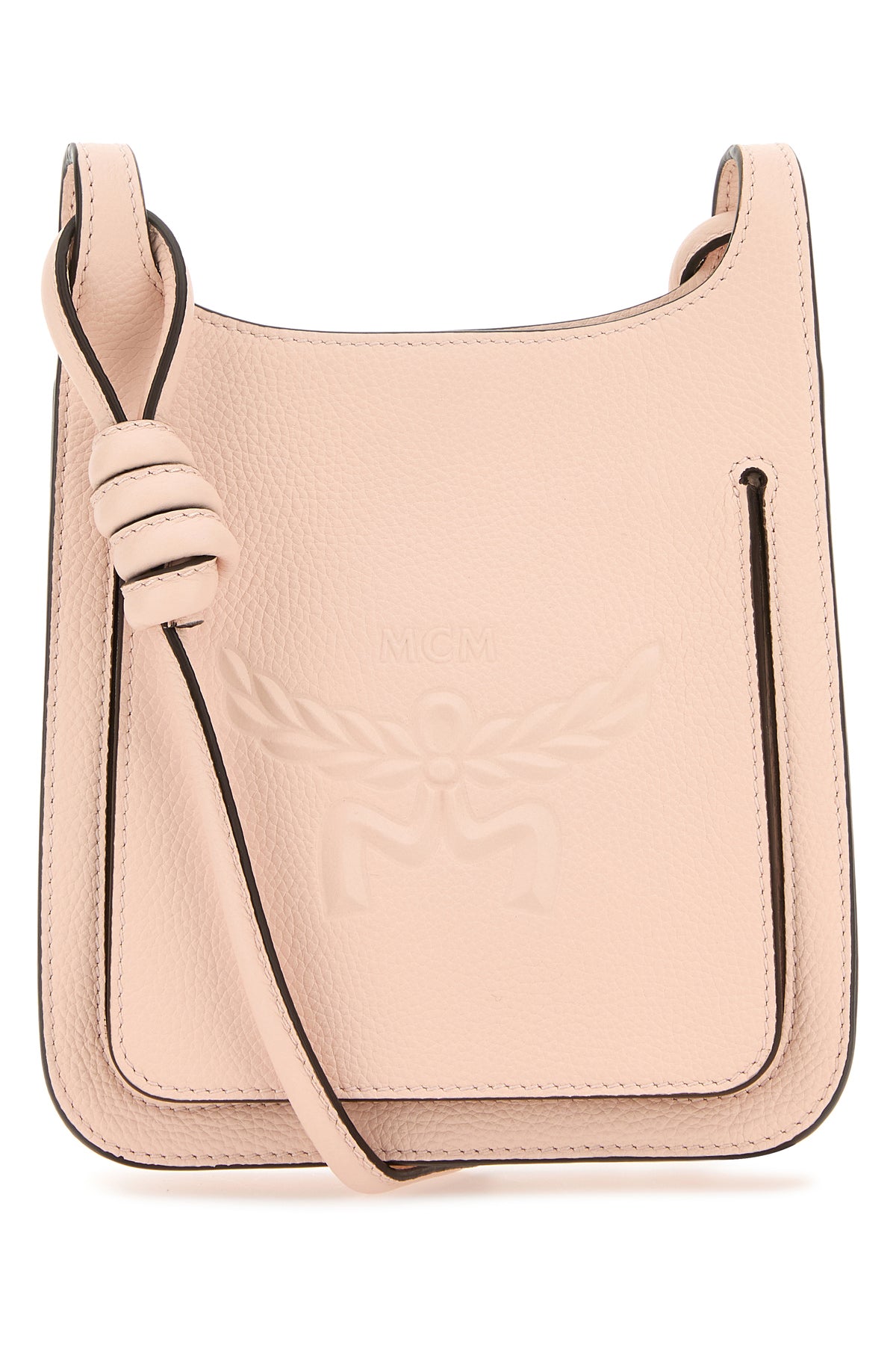 MCM Borsa a tracolla Mini Himmel Hobo in pelle rosa pastello