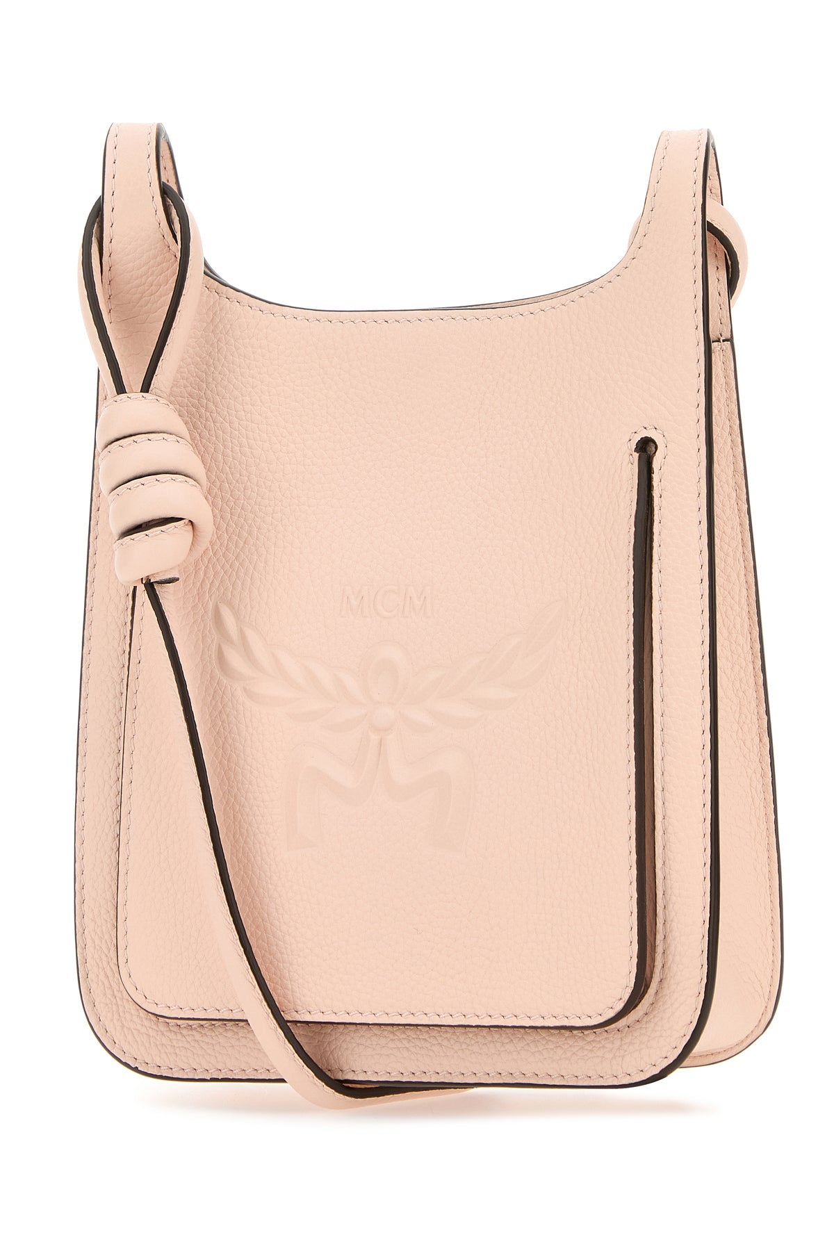 MCM Borsa a tracolla Mini Himmel Hobo in pelle rosa pastello, view 2