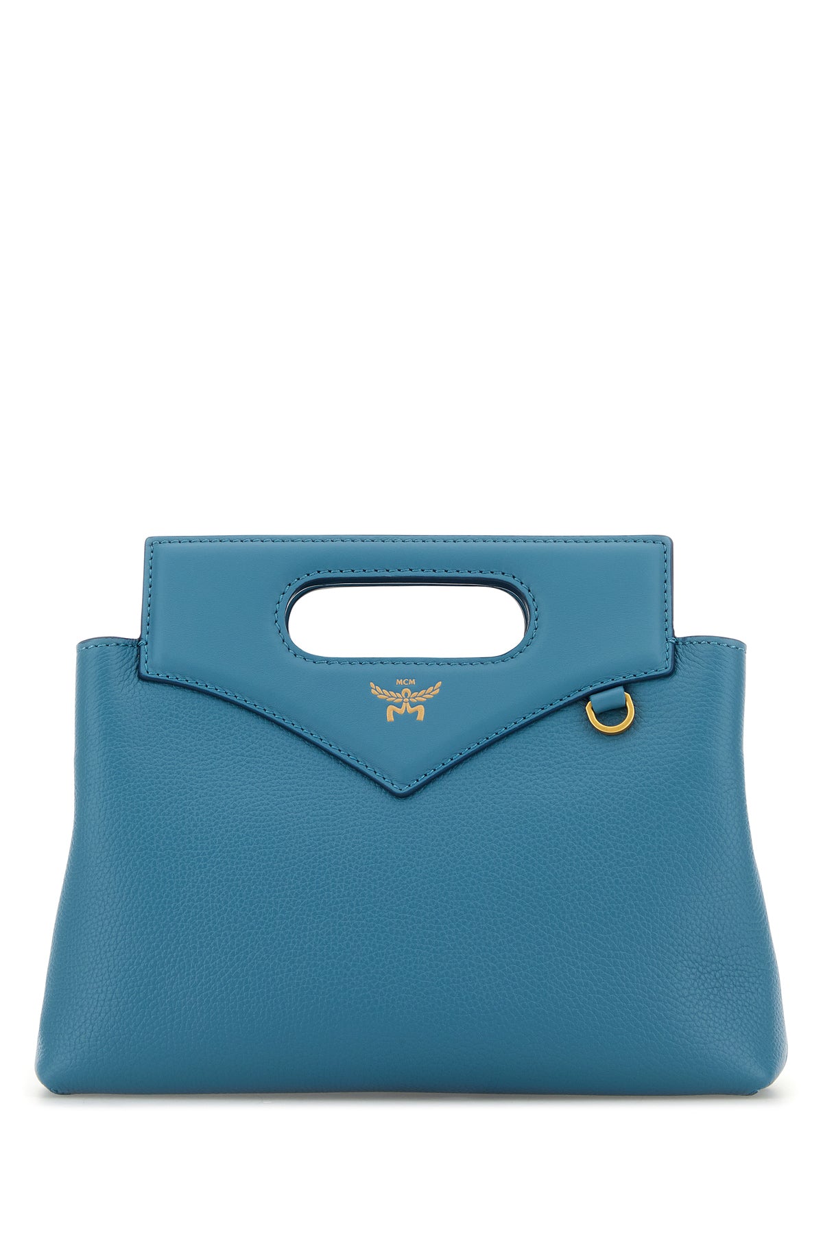 MCM Borsa a mano Soft Diamond mini in pelle turchese