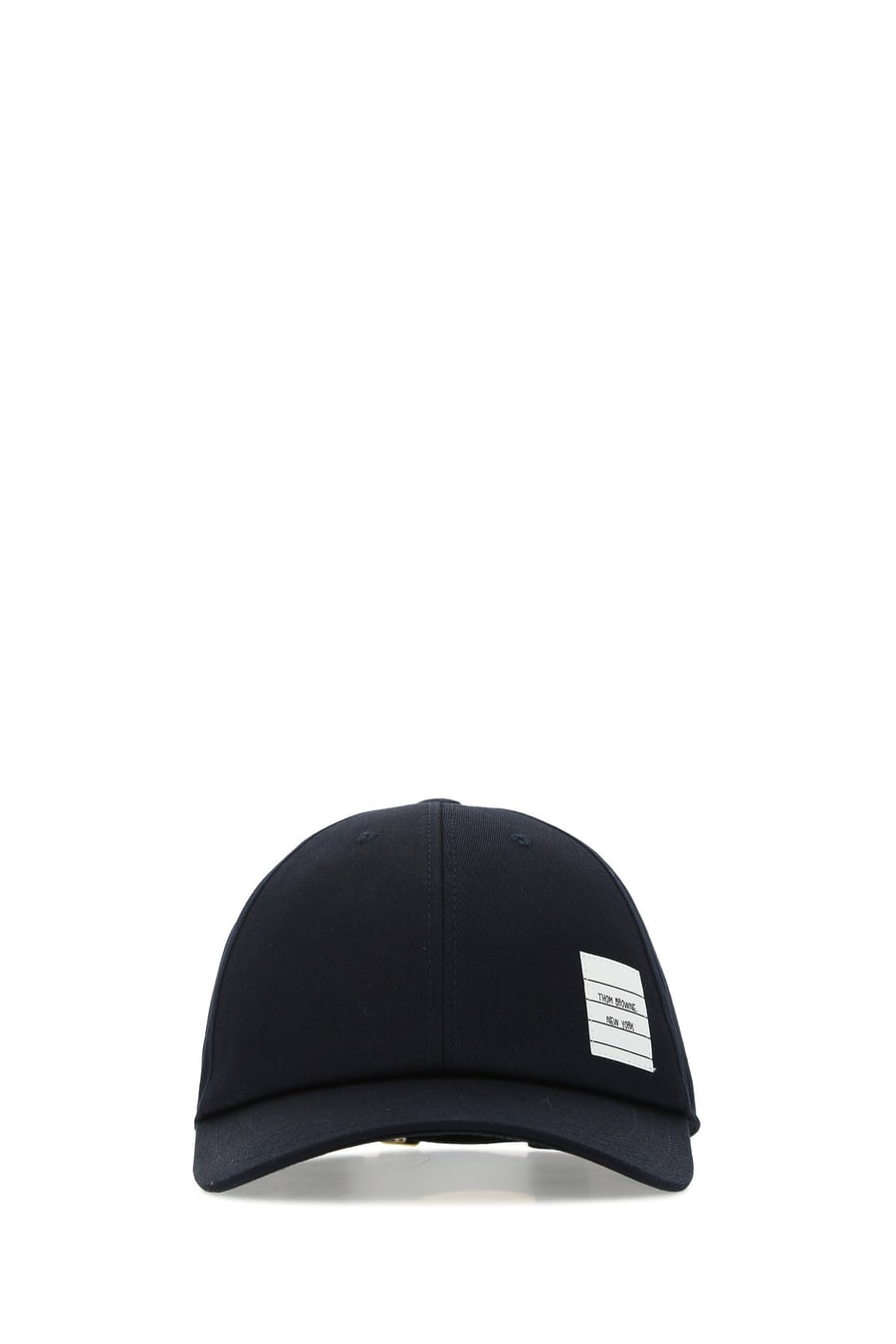 Thom Browne Cappello da baseball in cotone blu notte