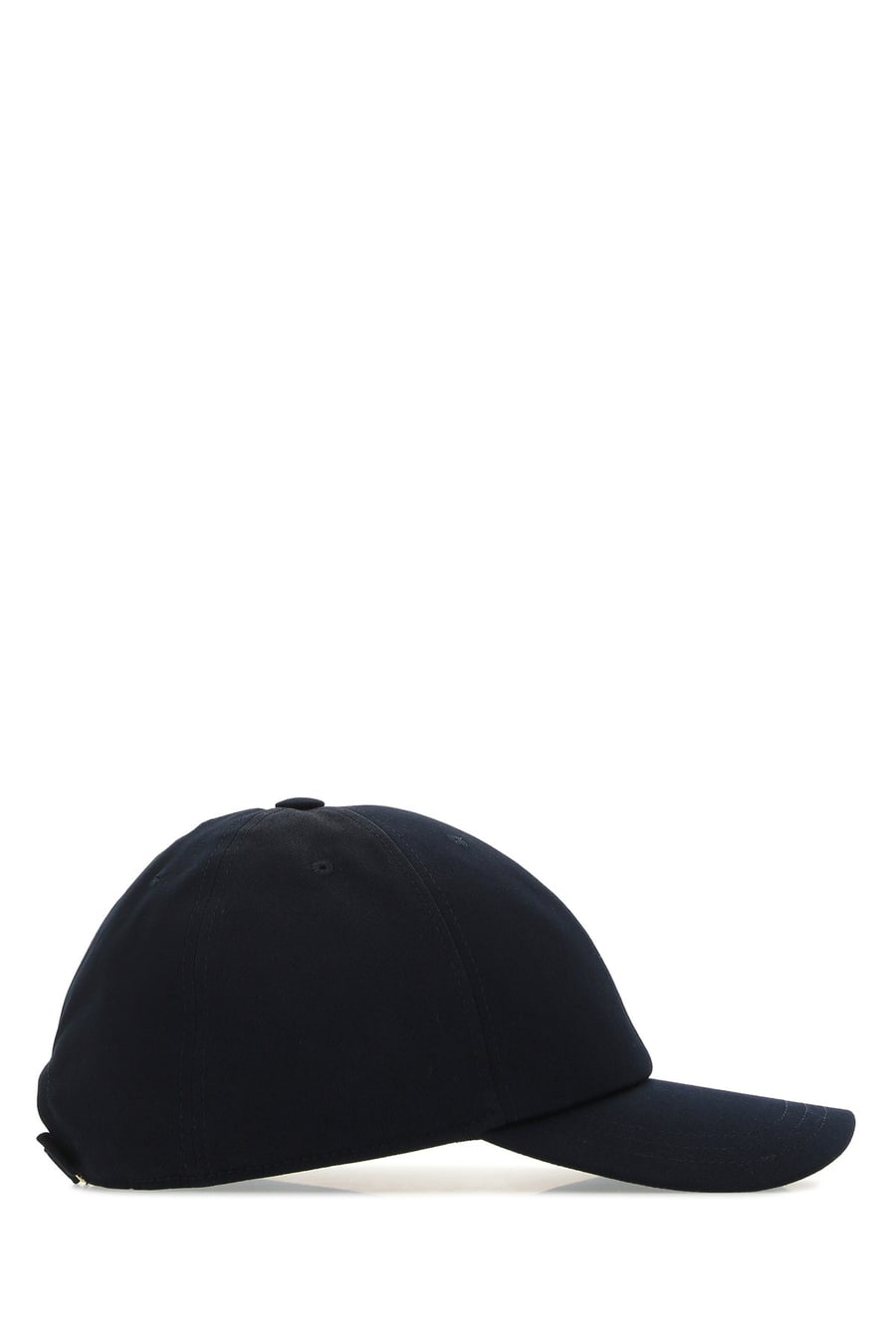 Thom Browne Cappello da baseball in cotone blu notte, view 2