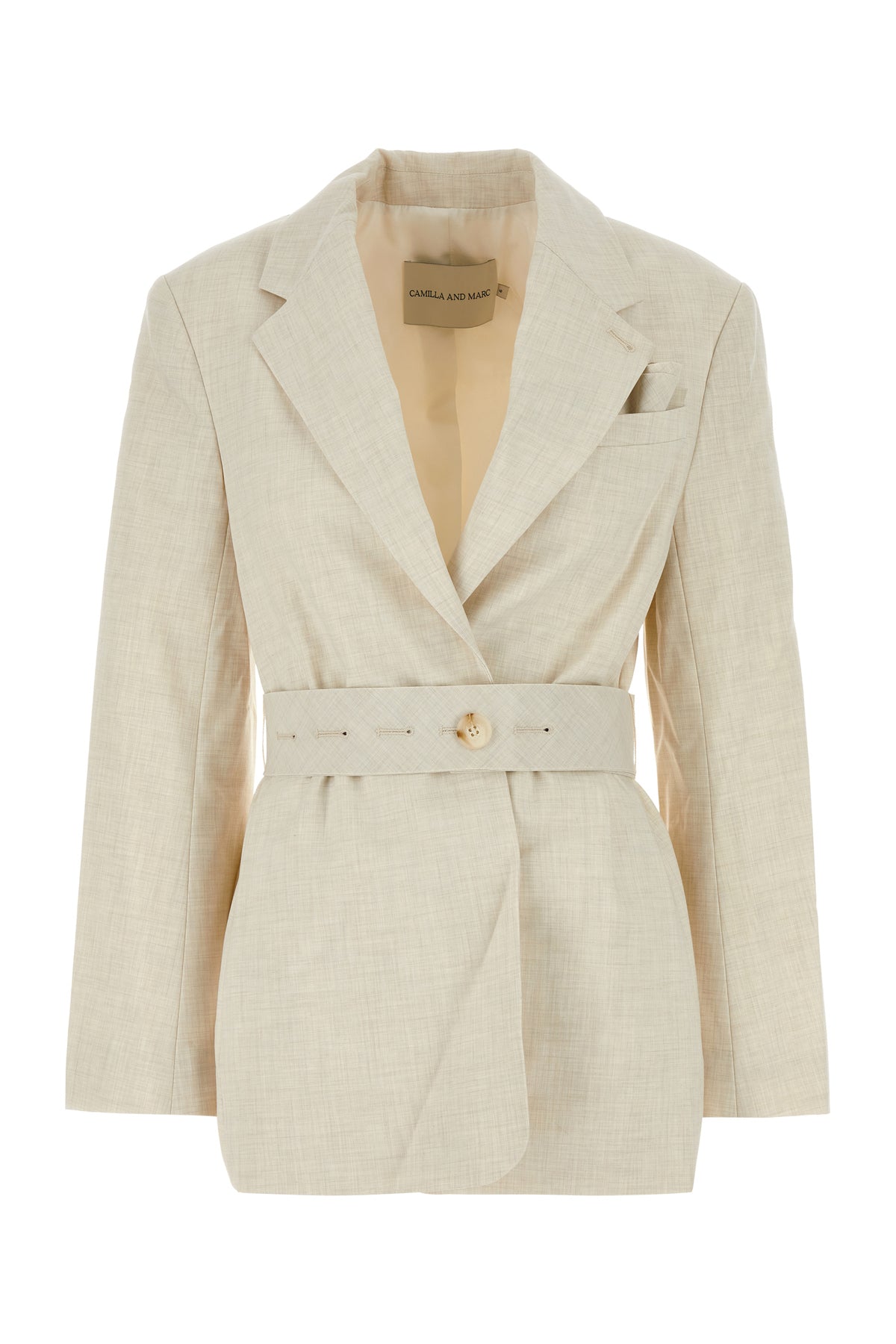 CAMILLA AND MARC Giacca Floris in misto poliestere stretch sabbia
