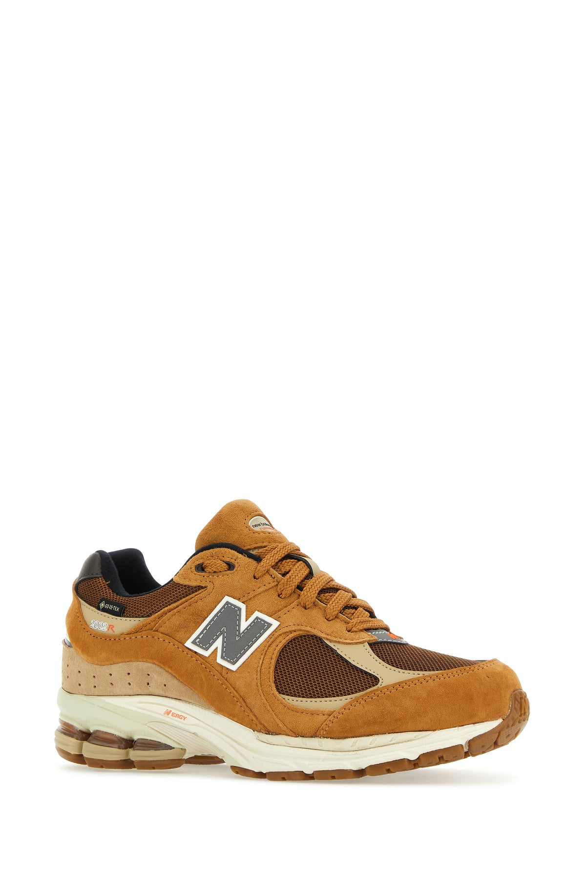 New Balance Sneakers 2002R cammello in pelle scamosciata e rete, view 2