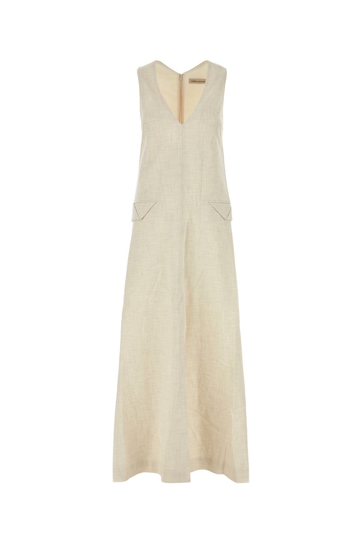 CAMILLA AND MARC Abito Floris in misto poliestere stretch sabbia