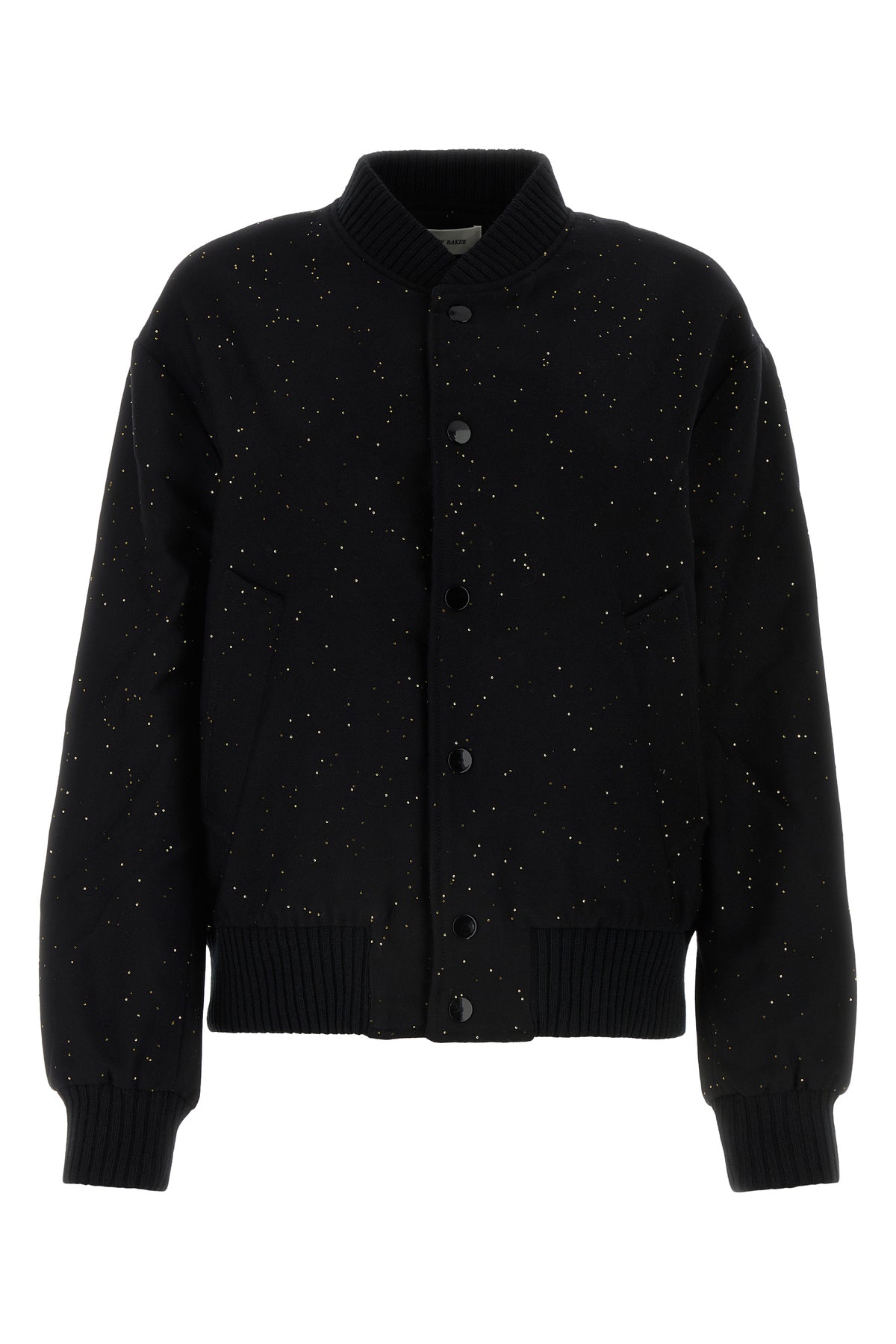 ERNEST W.BAKER Bomber in misto lana nera