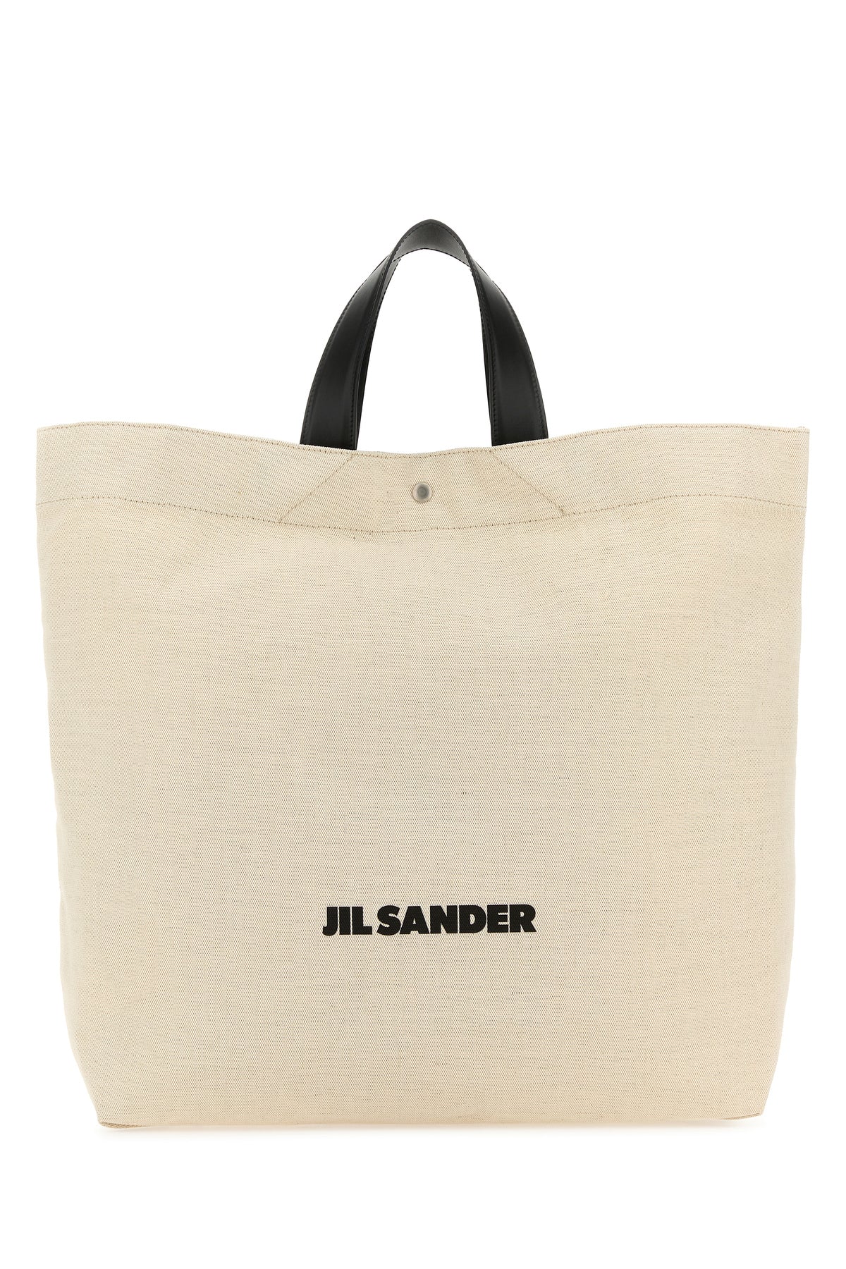 Jil Sander Borsa shopping Flat in tela sabbia