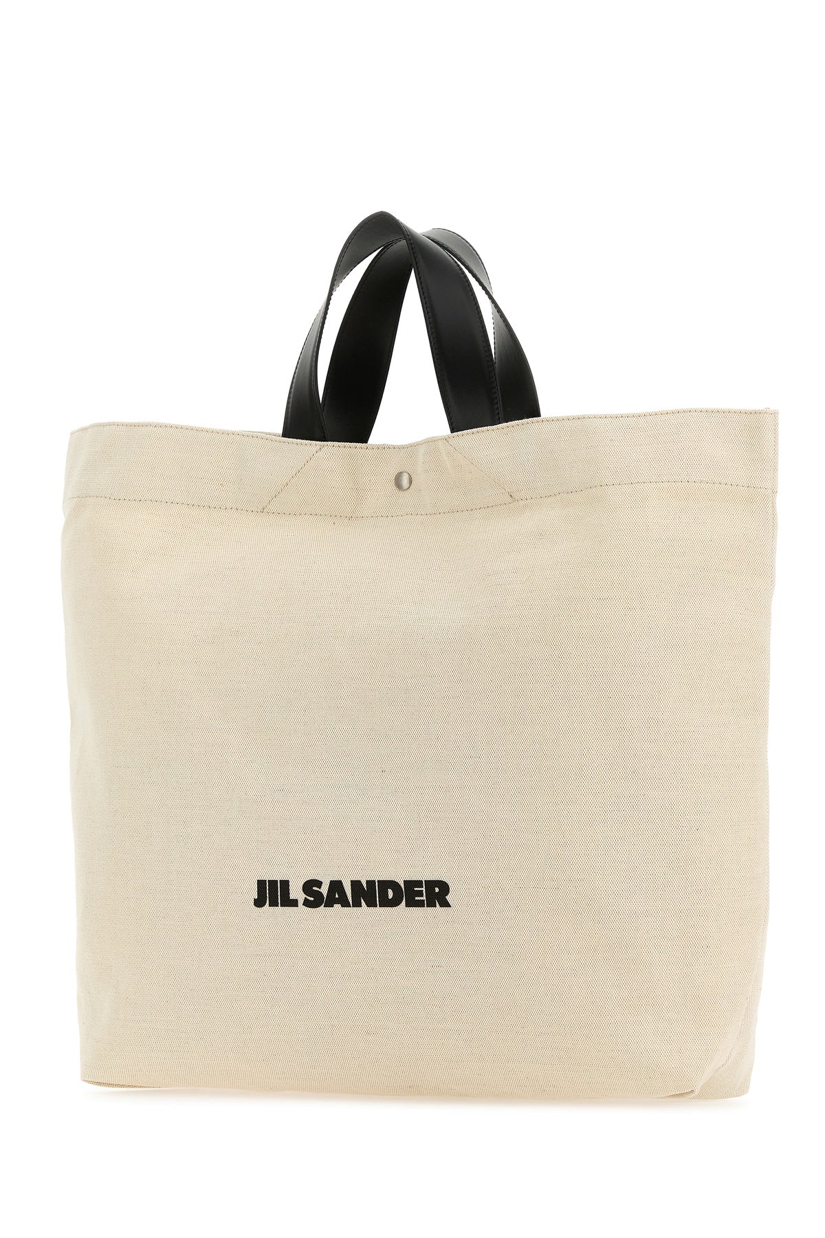 Jil Sander Borsa shopping Flat in tela sabbia, view 2