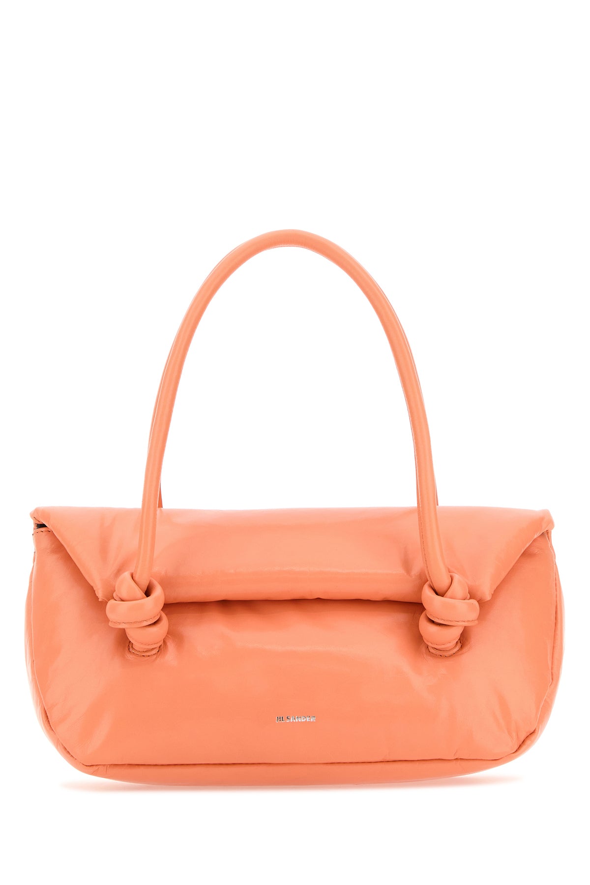 Jil Sander Borsa a mano Knot Handle piccola in pelle pesca