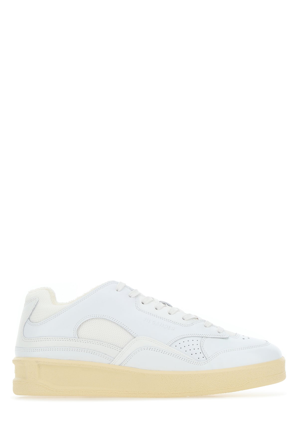 Jil Sander Sneakers bianche in pelle e tessuto