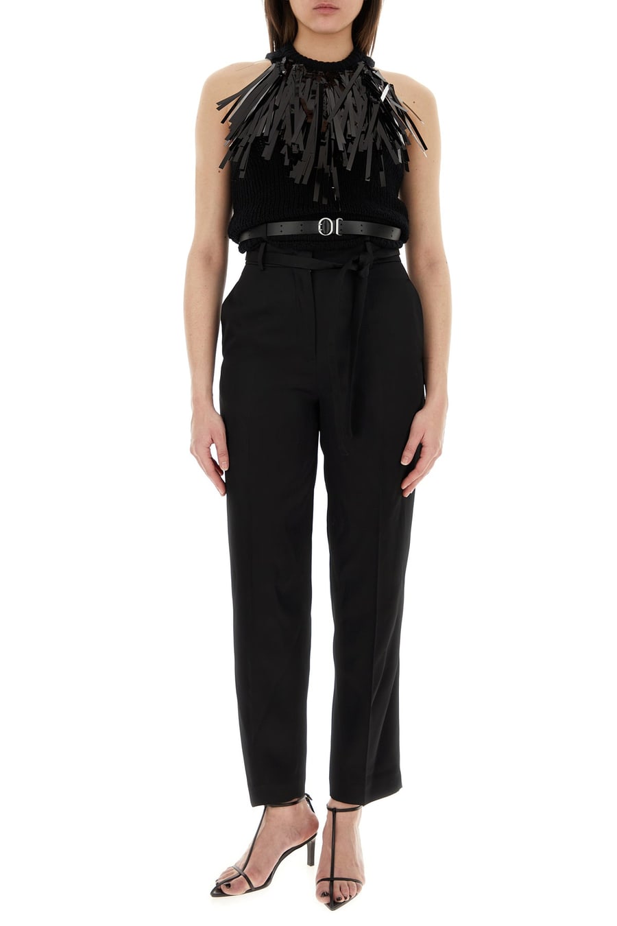Jil Sander Top in cotone stretch nero, view 6