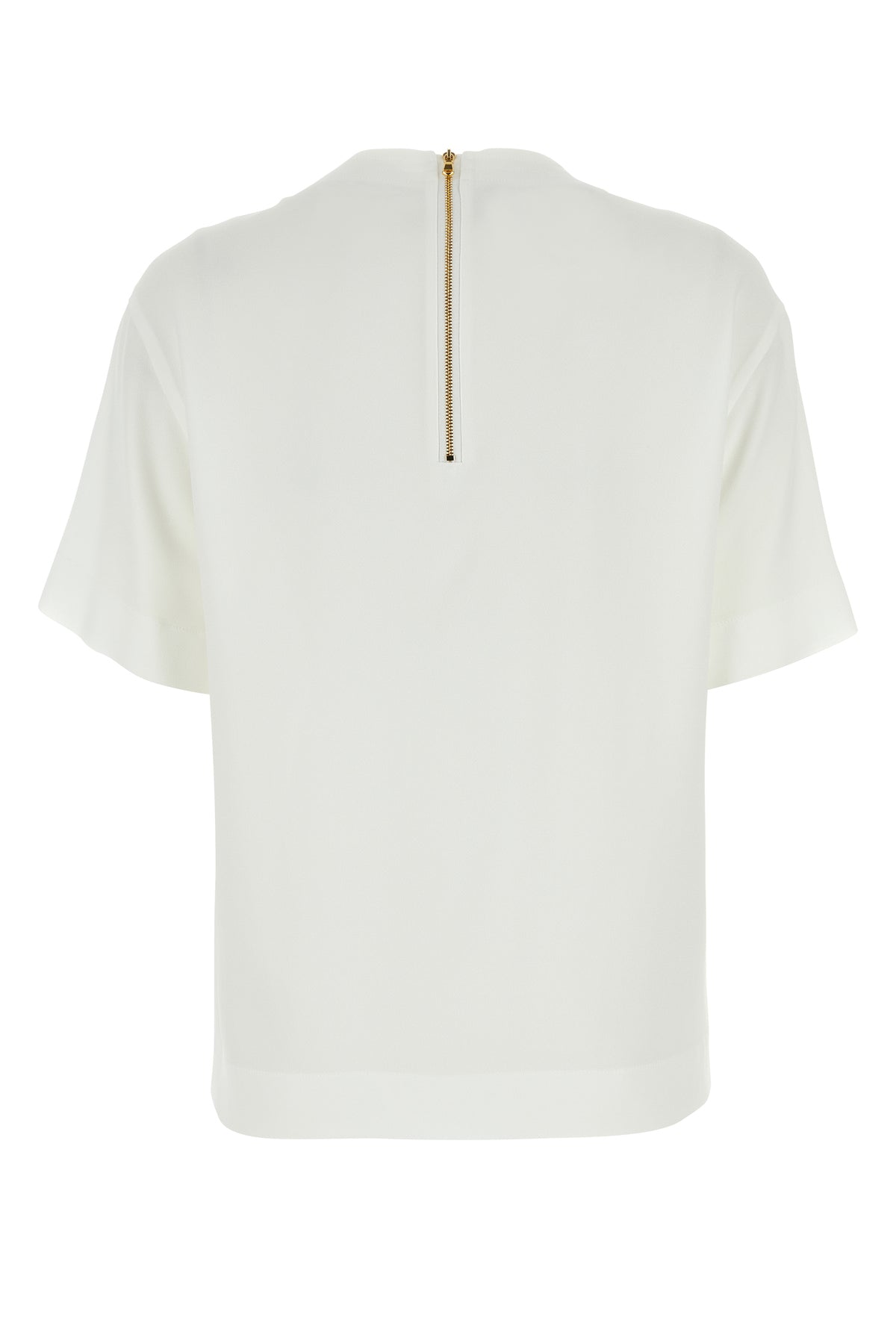 Moschino T-shirt in crepe bianco, view 2