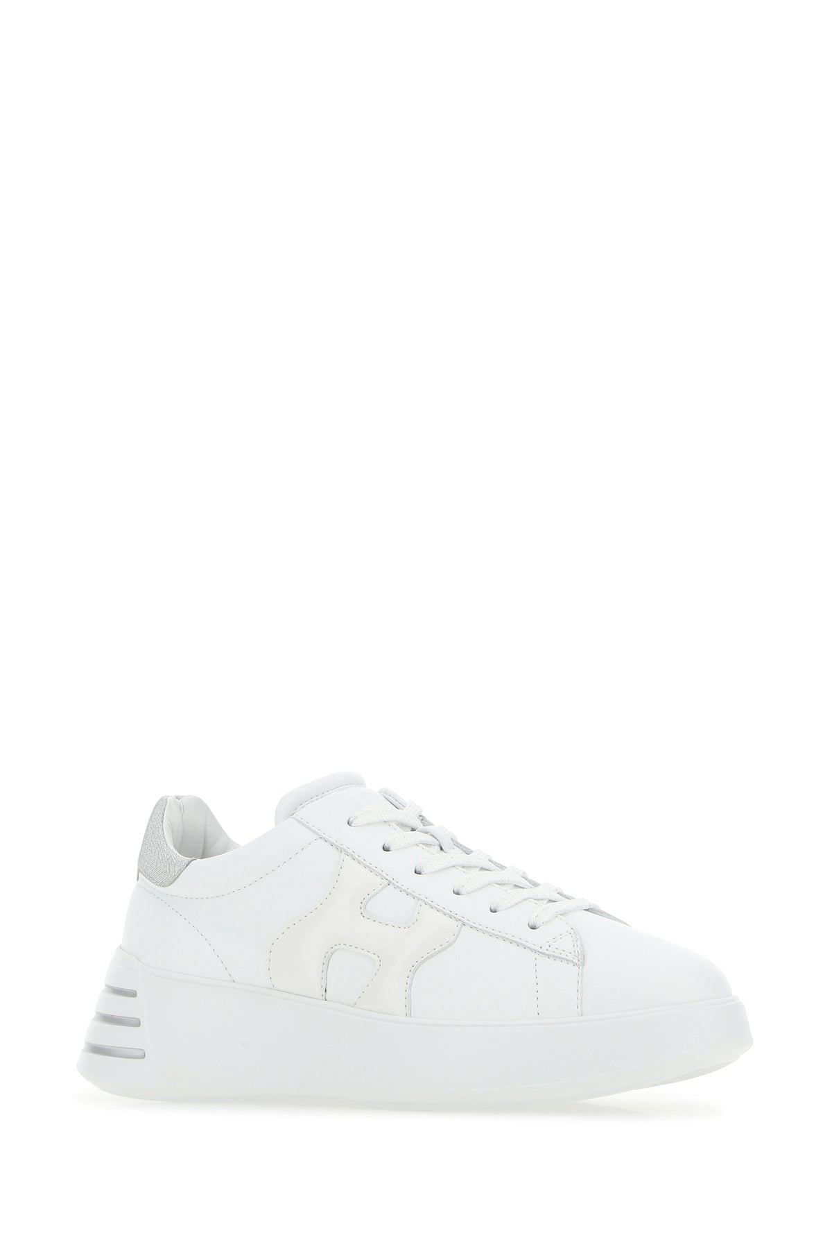 Hogan Sneakers Rebel in nappa bianca, view 2