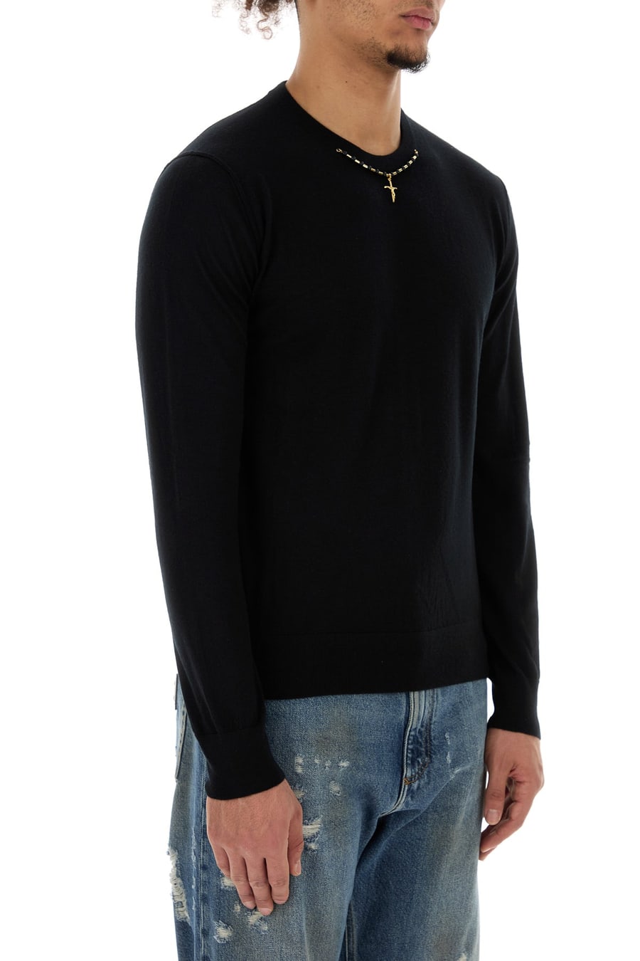 Dolce & Gabbana Maglione in cashmere nero, view 3
