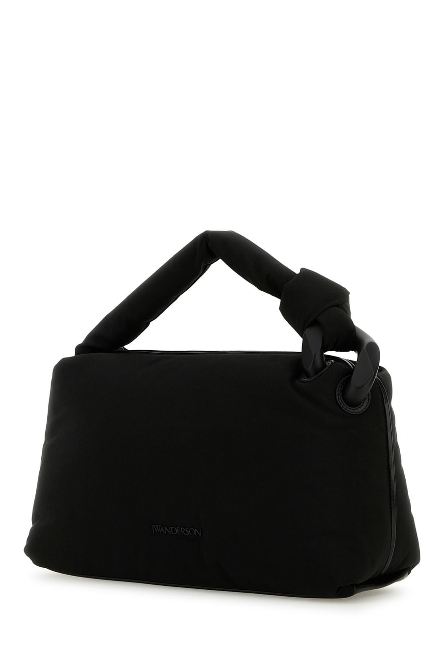 JW Anderson Borsa a mano JWA Puffy in tessuto nero, view 2