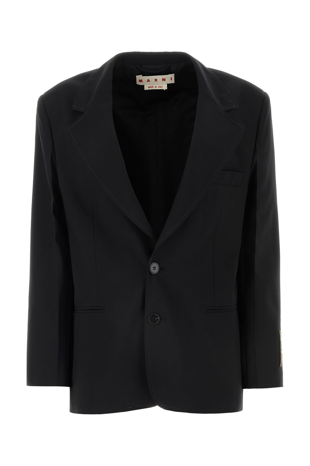 Marni Giacca in misto poliestere stretch nero
